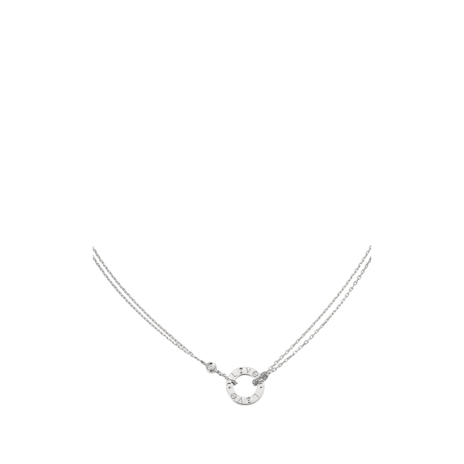 PENDENTIF LOVE 2 DIAMANTS