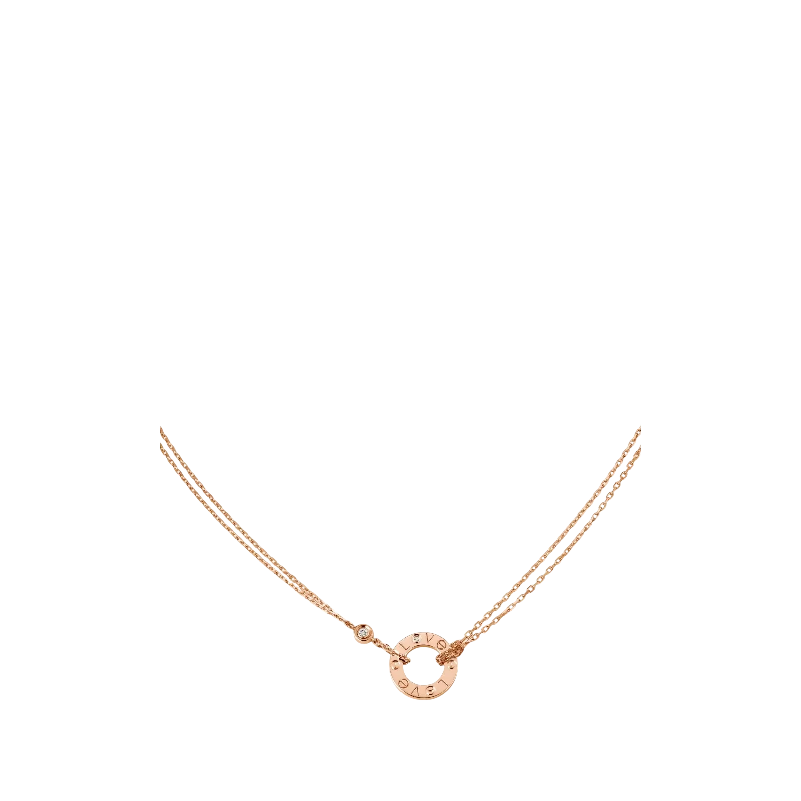 PENDENTIF LOVE 2 DIAMANTS