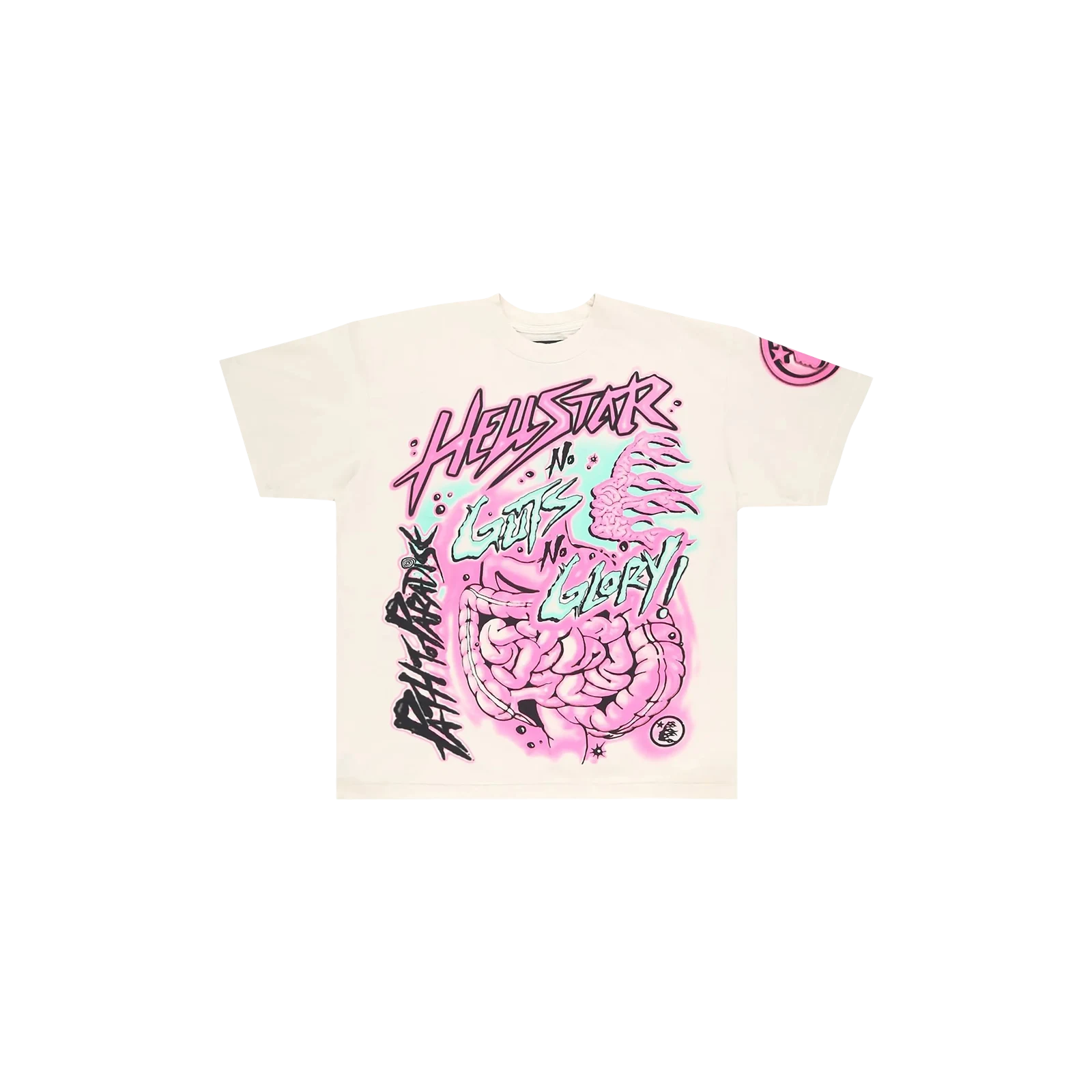 NO GUTS NO GLORY T-SHIRT « WHITE/PINK »