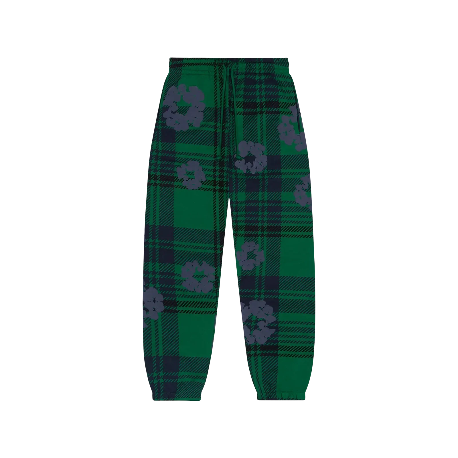 PLAID COTTON WREATH SWEATPANTS « GREEN »