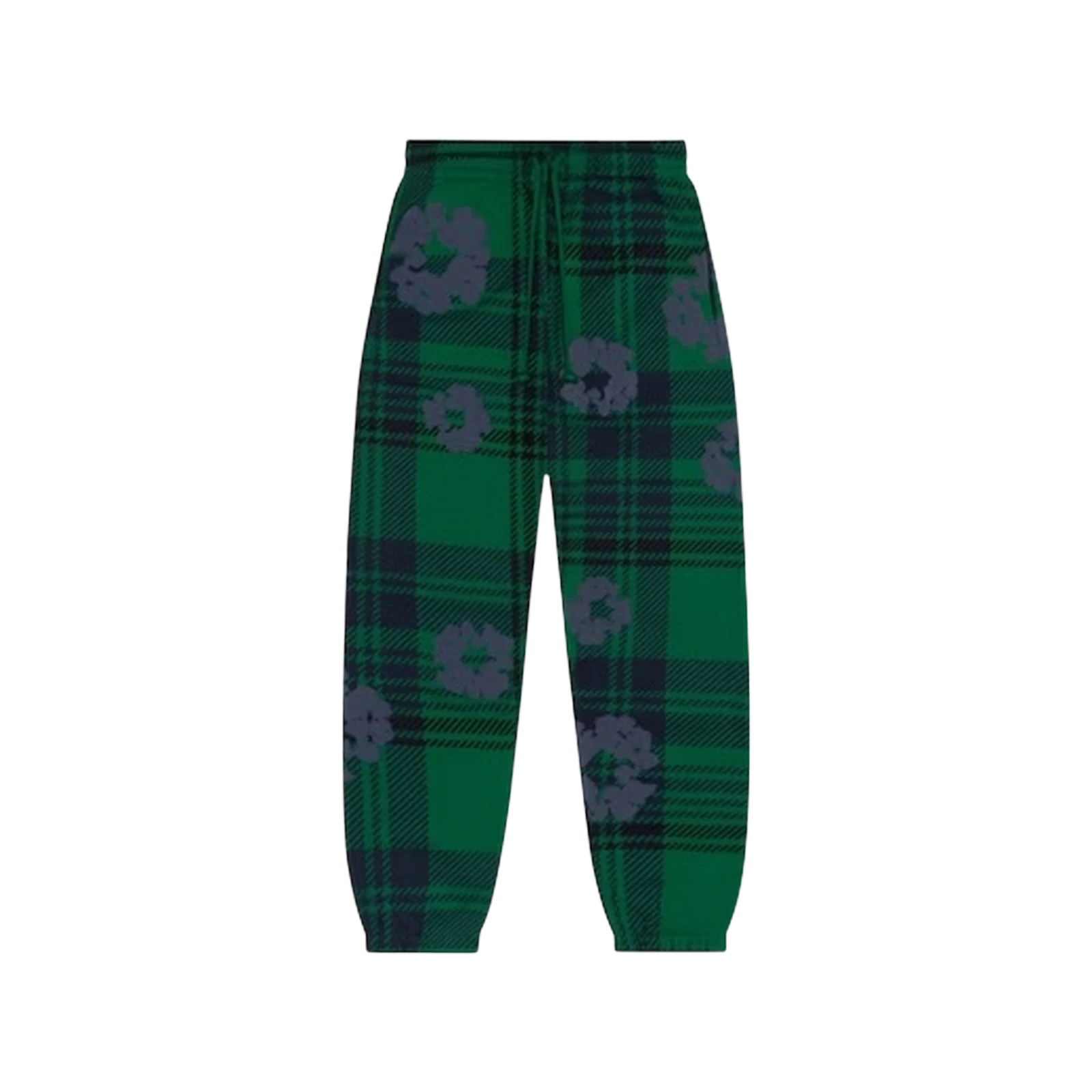 PLAID COTTON WREATH SWEATPANTS « RED »