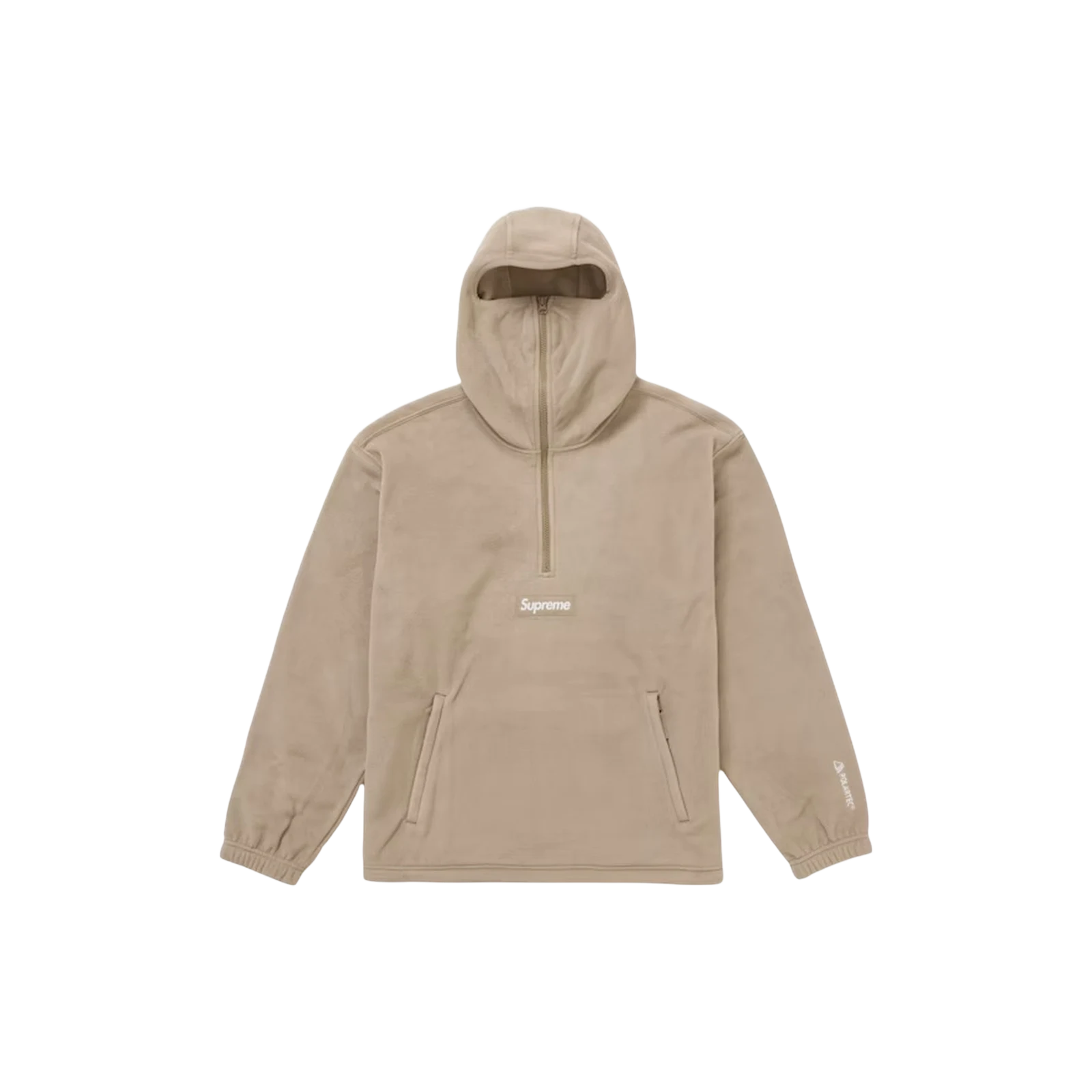 POLARTEC FACEMASK HALF-ZIP HOODED « BEIGE »