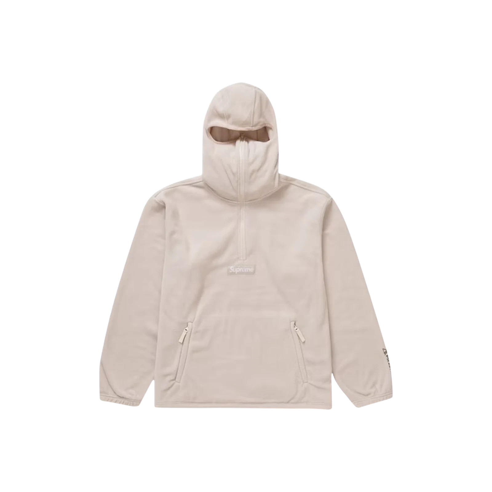 POLARTEC FACEMASK HALF-ZIP HOODED « BEIGE »