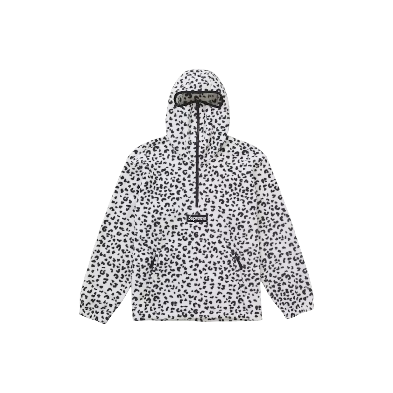 POLARTEC FACEMASK HALF-ZIP HOODED « LEOPARD »