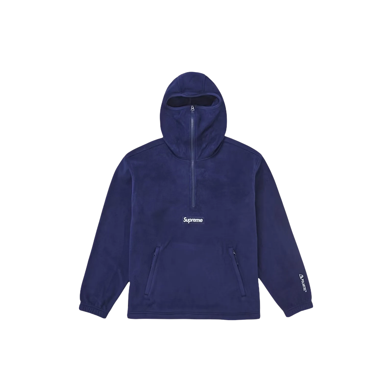 POLARTEC FACEMASK HALF-ZIP HOODED « NAVY »