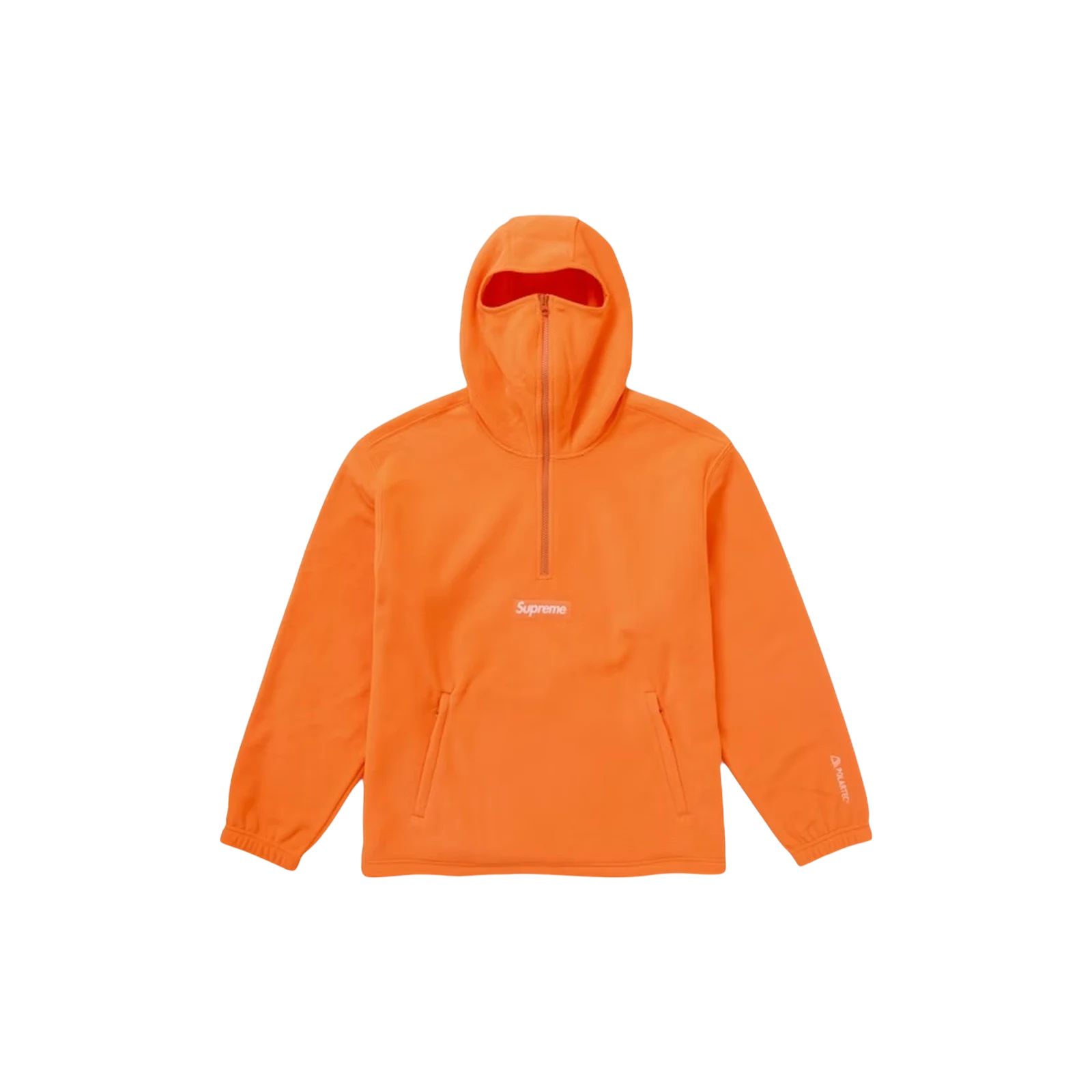 POLARTEC FACEMASK HALF-ZIP HOODED « ORANGE »