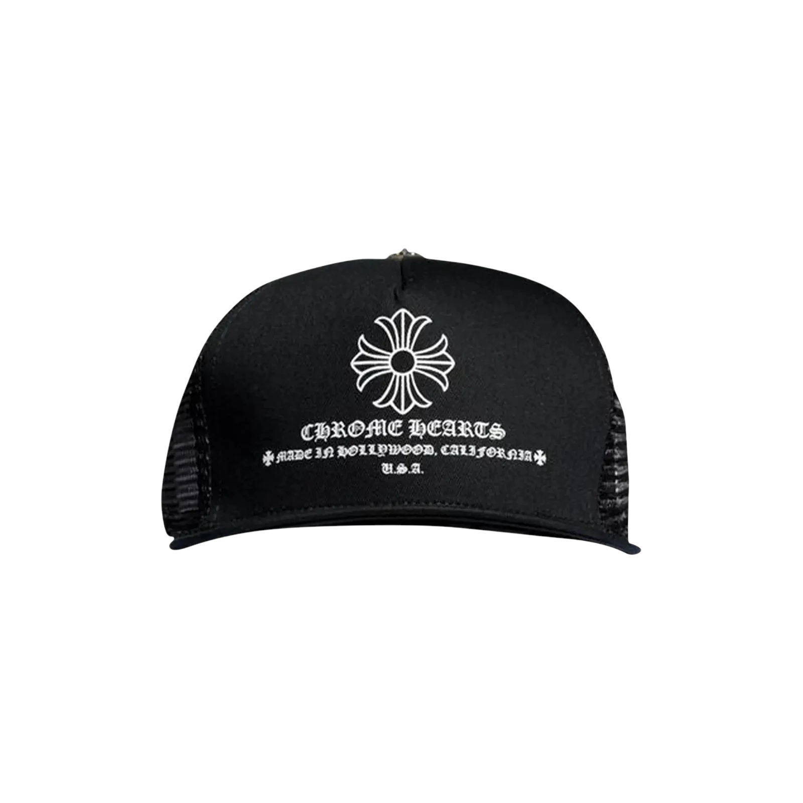 PRINTED CROSS TRUCKER HAT « BLACK »