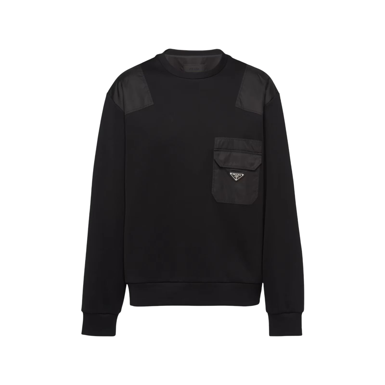PULL EN COTON AVEC DÉTAILS EN RE-NYLON