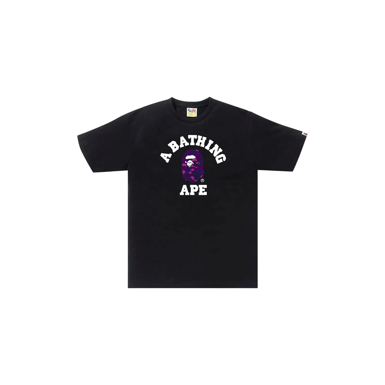 COLOR CAMO COLLEGE T-SHIRT « BLACK / PURPLE »
