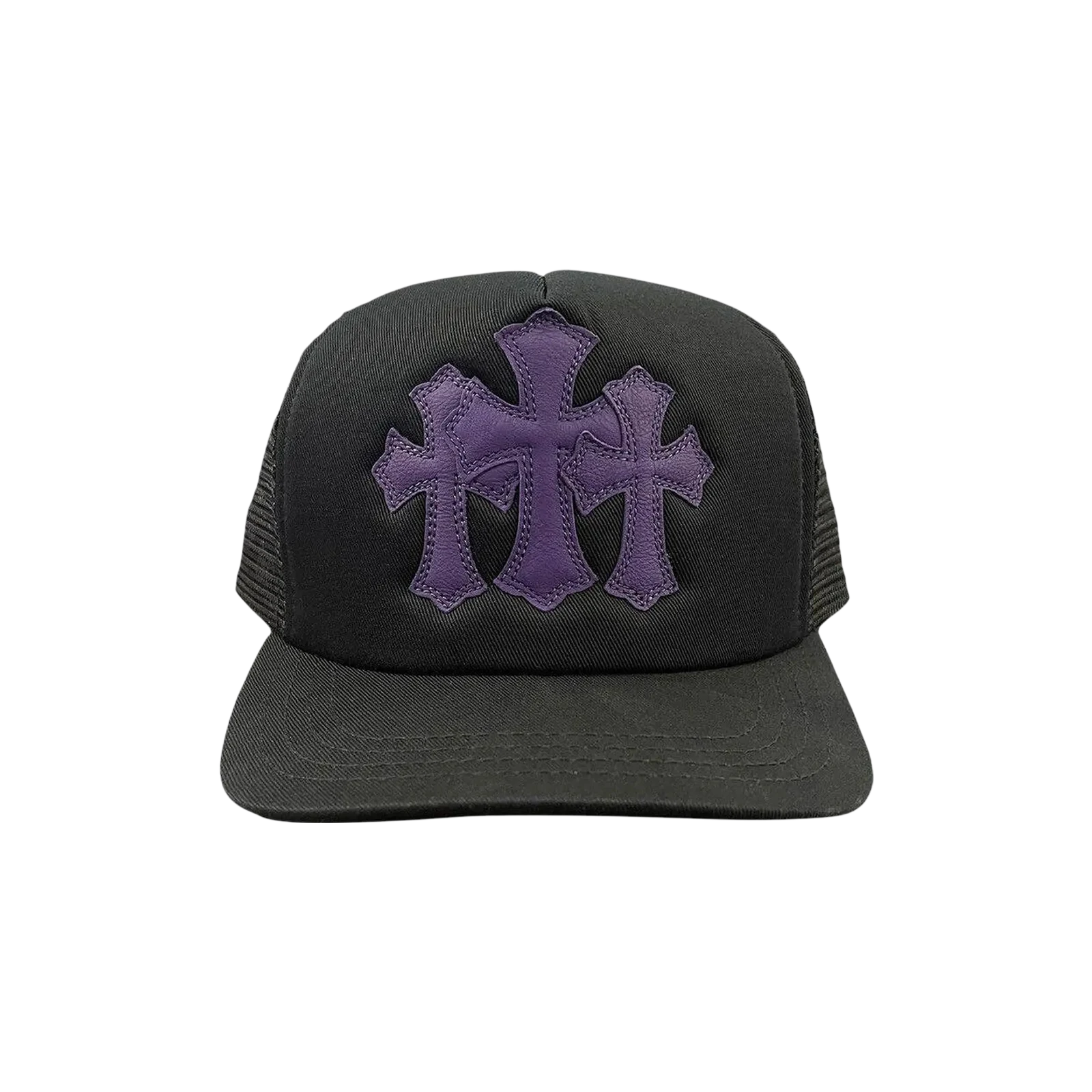 ST. BARTHS EXCLUSIVE CEMETERY CROSS TRUCKER HAT « BLACK/PURPLE »