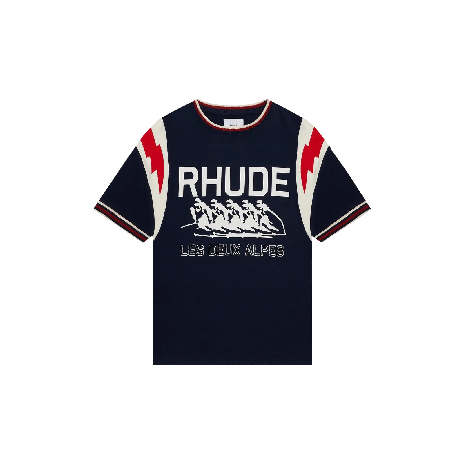 LIGHTING RINGER TEE « NAVY/OFF WHITE/RED »