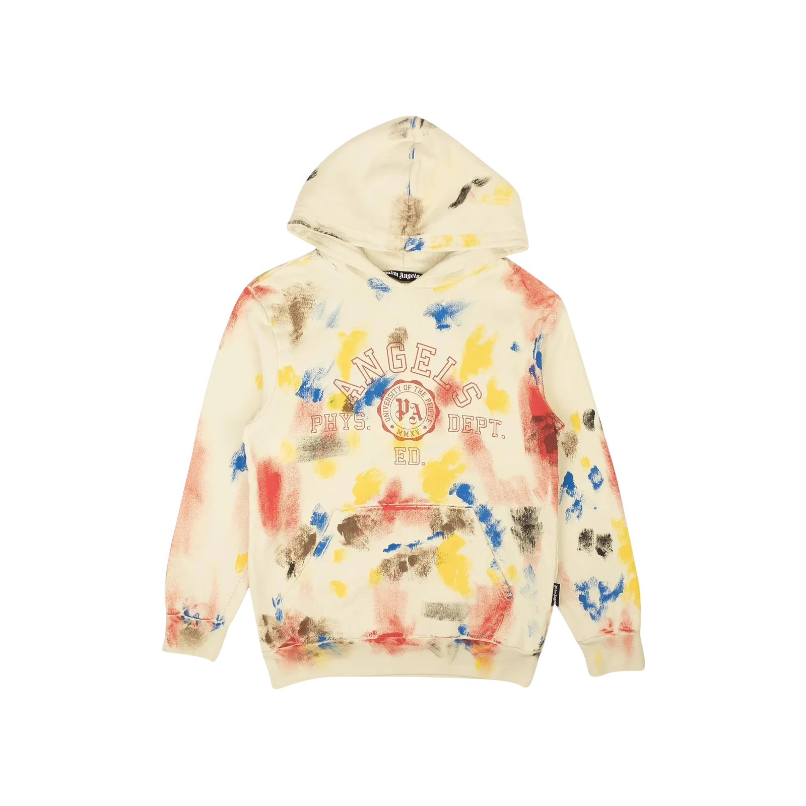 PAINTED COLLEGE HOODIE « OFF WHITE/RED »