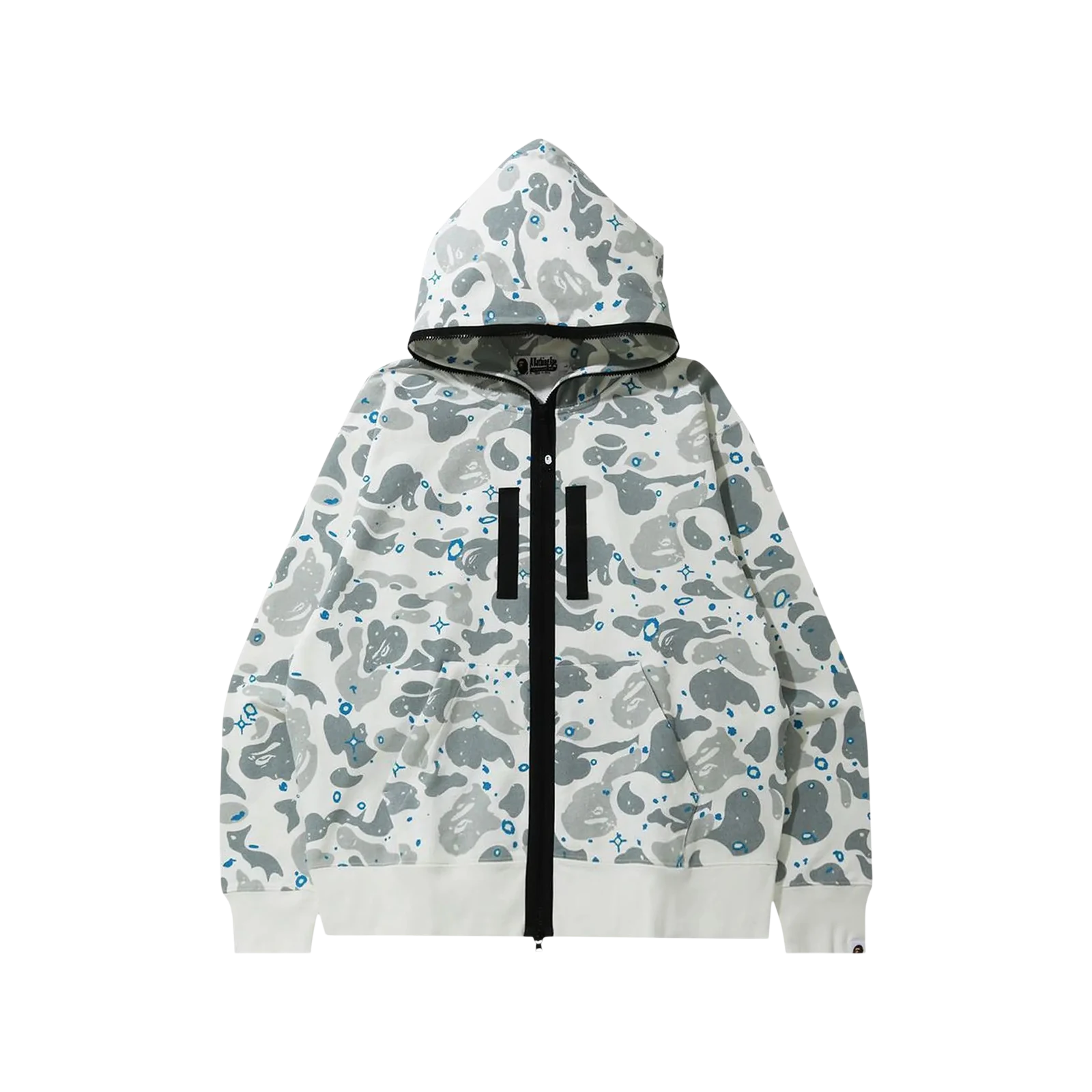 RELAXED SPACE CAMO FULL ZIP HOODIE « WHITE »