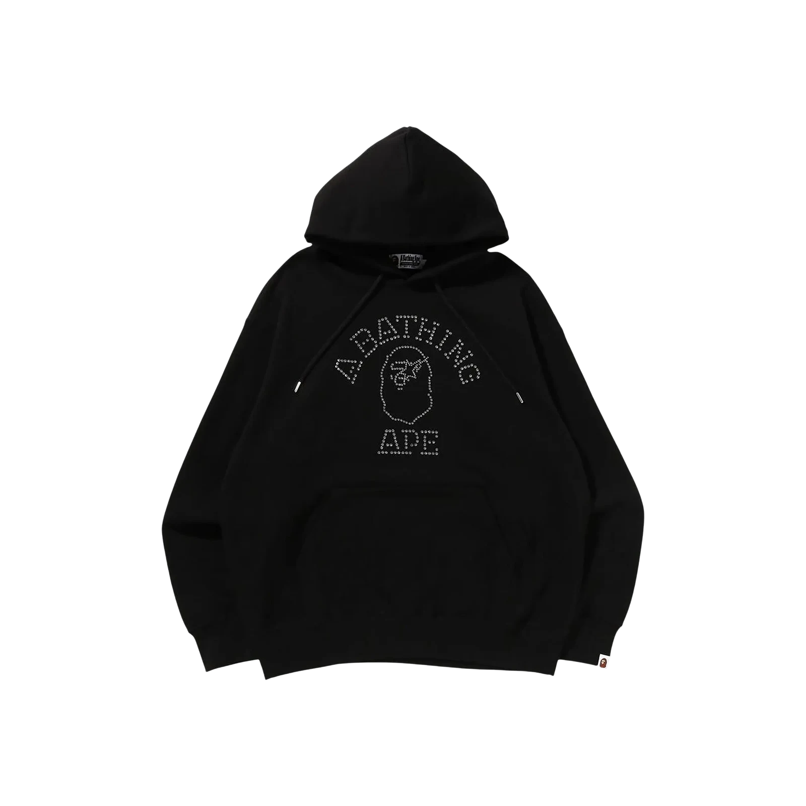 RHINESTONE COLLEGE PULLOVER HOODIE « BLACK »