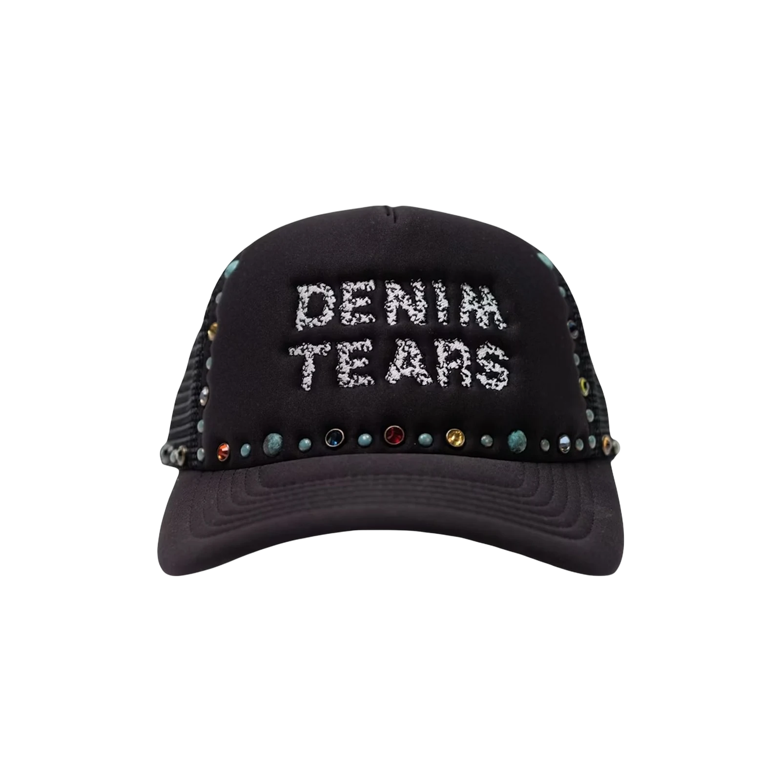 RHINESTONE WREATH TRUCKER HAT « BLACK »