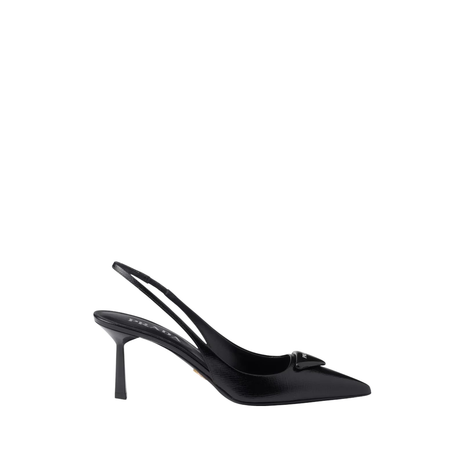 SAFFIANO PATENT LEATHER SLINGBACK PUMPS 75MM