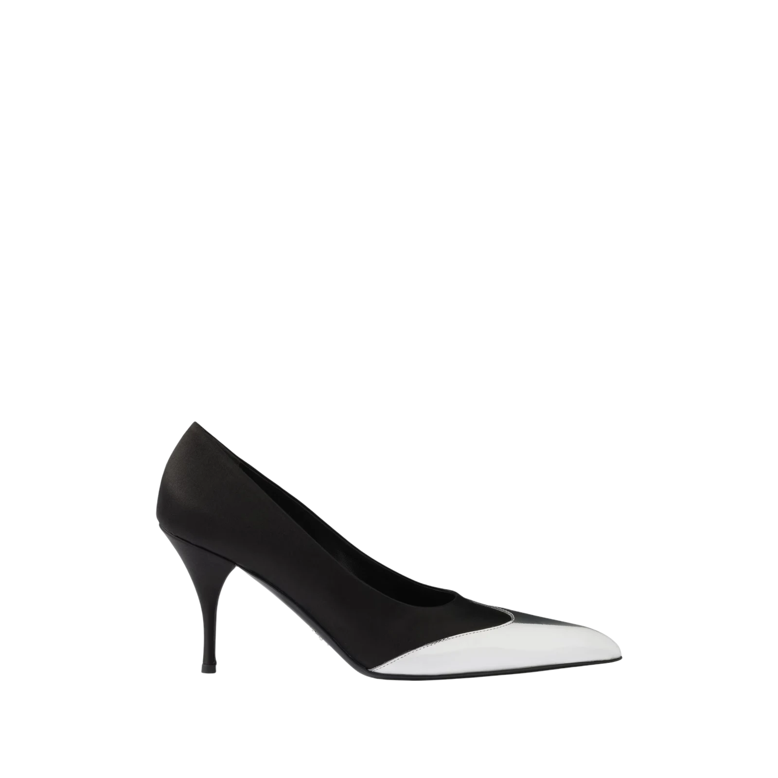 SATIN AND METALLIC LEATHER PUMPS 85MM