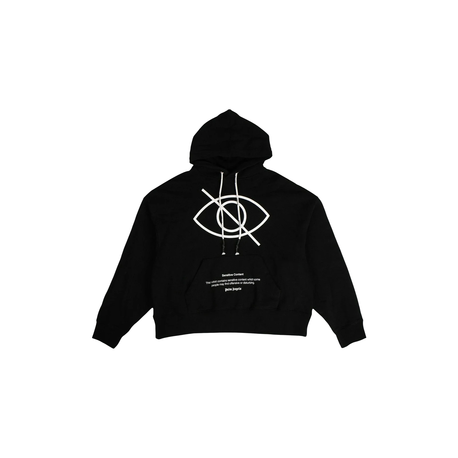 SENSITIVE CONTENT PRINT HOODED SWEATSHIRT « BLACK »