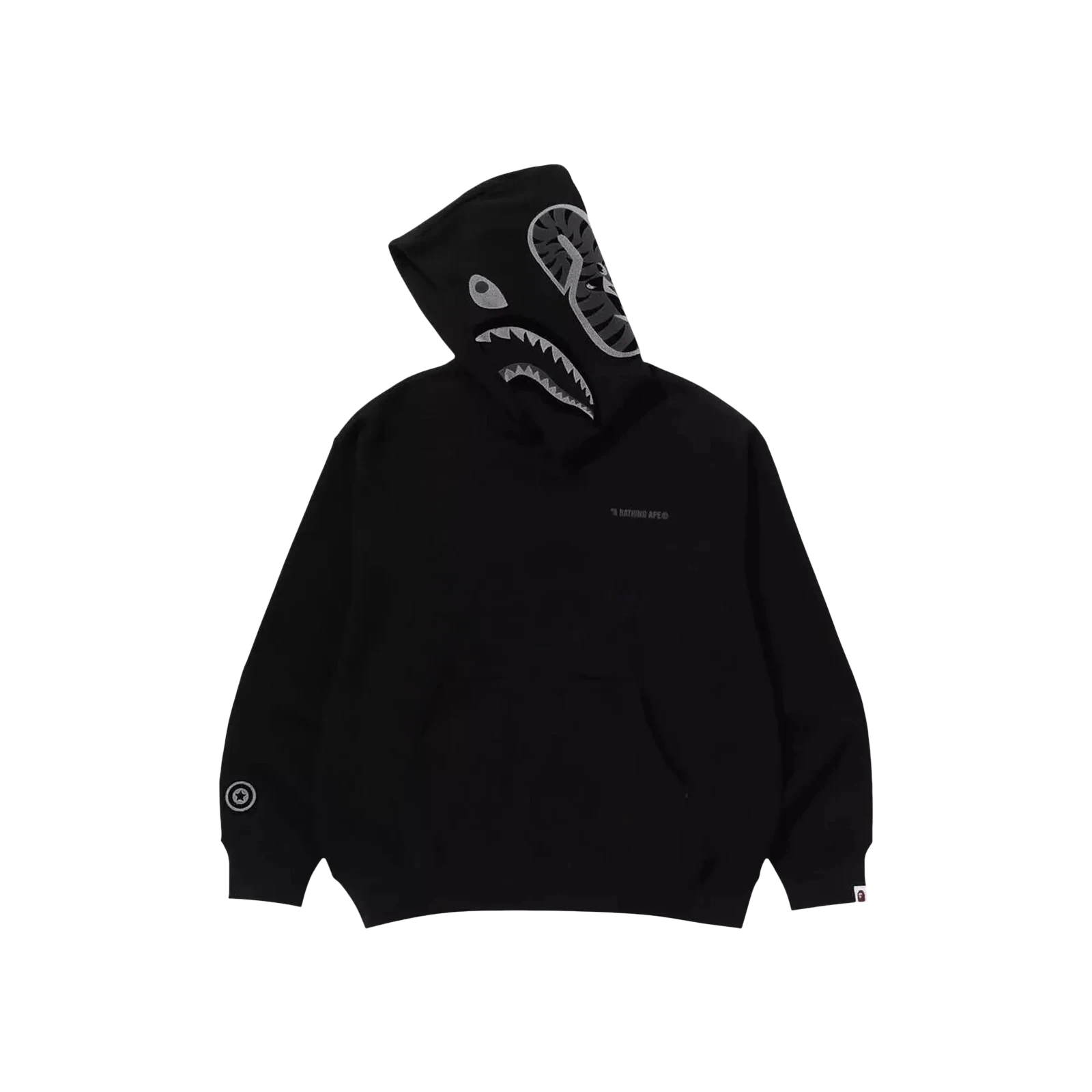 SHARK LOGO RELAXED FIT PULLOVER HOODIE « BLACK »