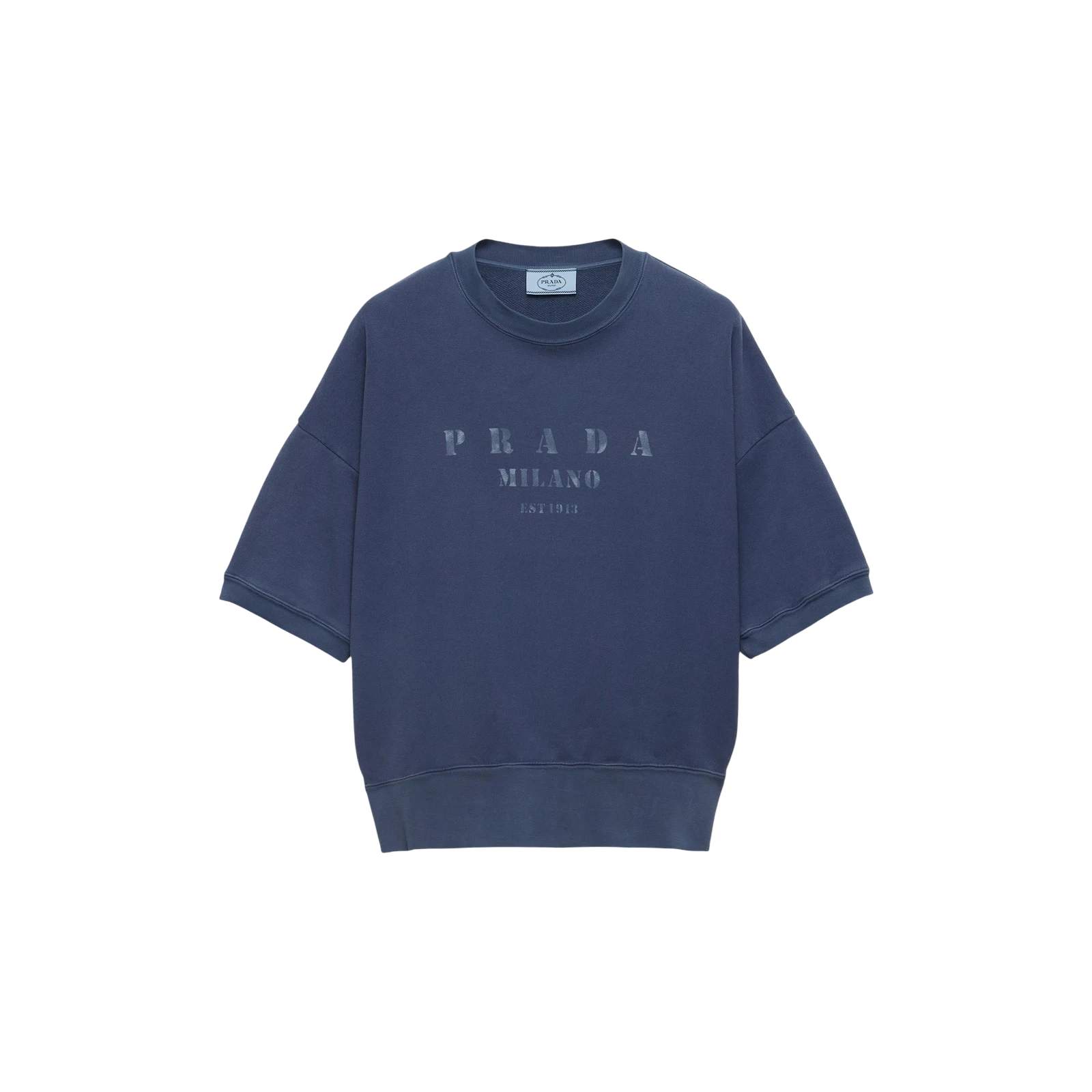 SHORT-SLEEVED COTTON SWEATSHIRT