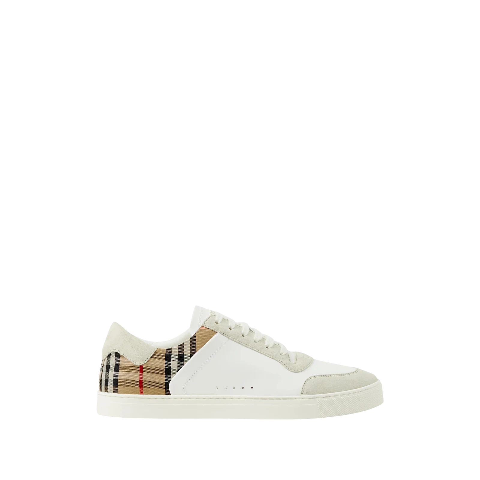 SNEAKERS EN CUIR, CUIR VELOURS ET CHECK