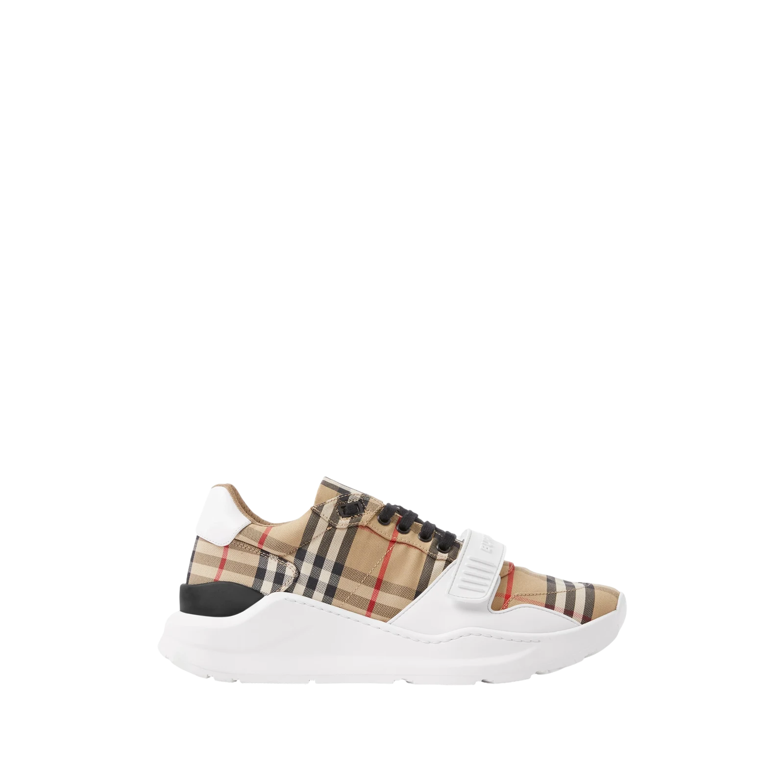 SNEAKERS EN CUIR VELOURS, CUIR ET CHECK