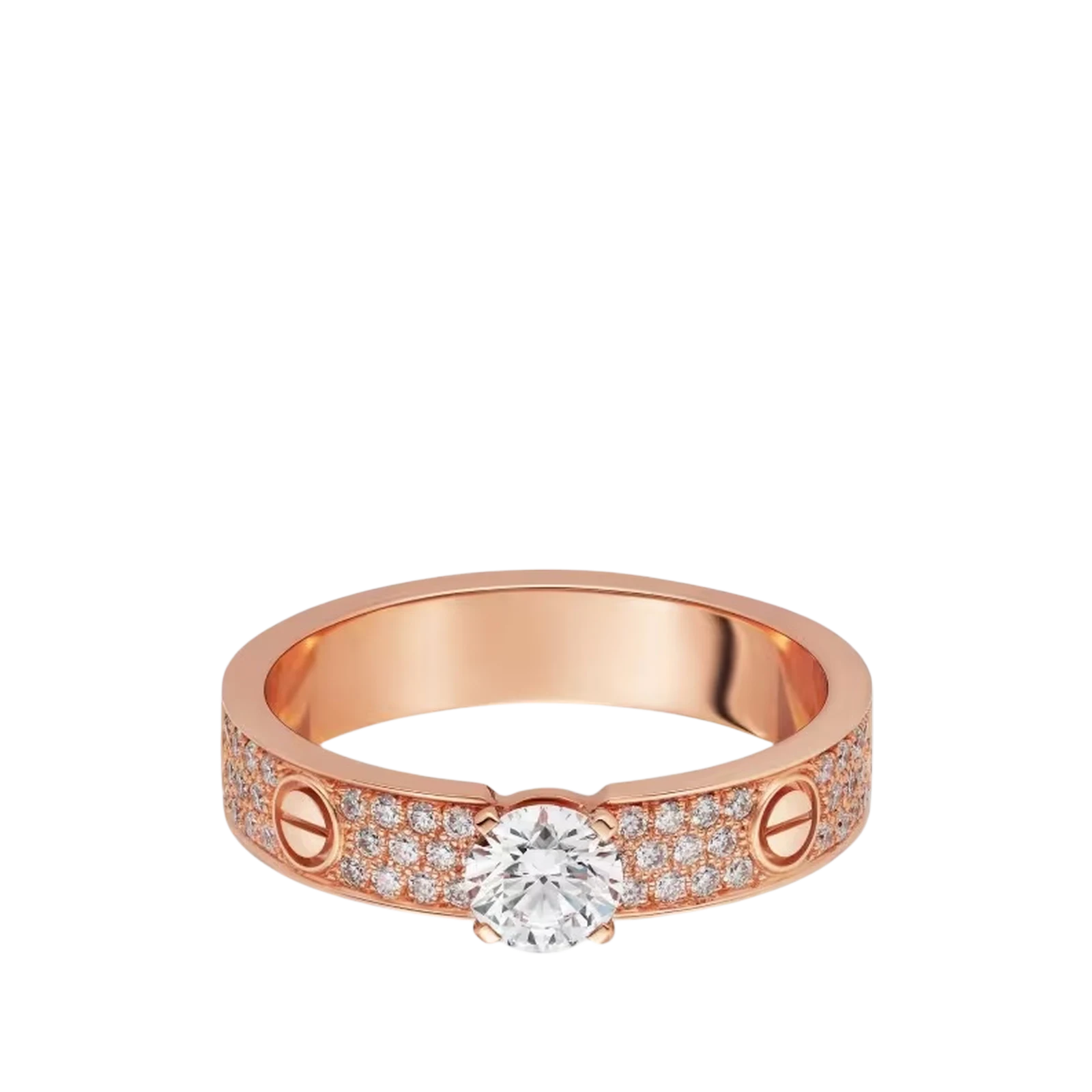 SOLITAIRE LOVE DIAMANT PAVÉ