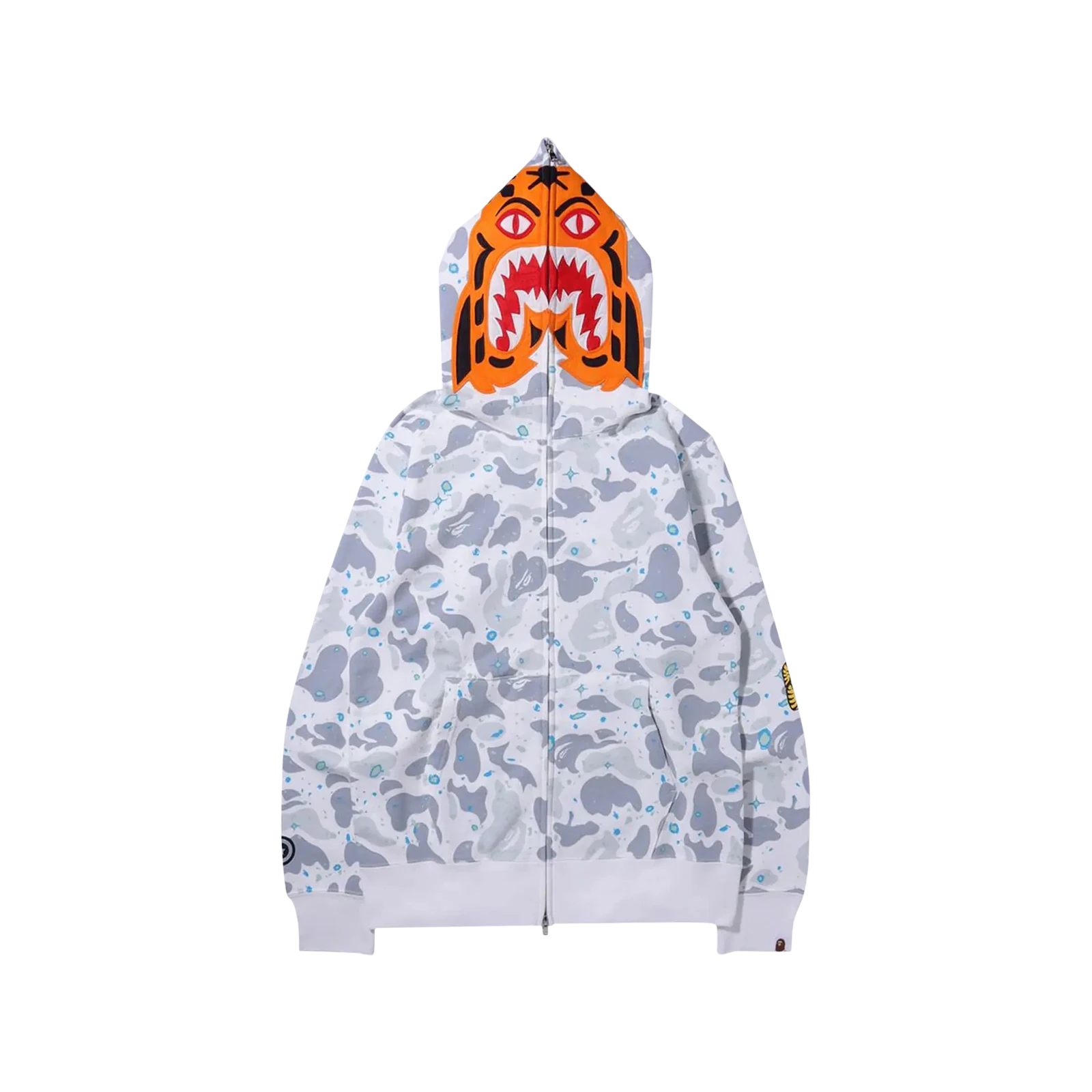 SPACE CAMO TIGER FULL ZIP HOODIE « WHITE »