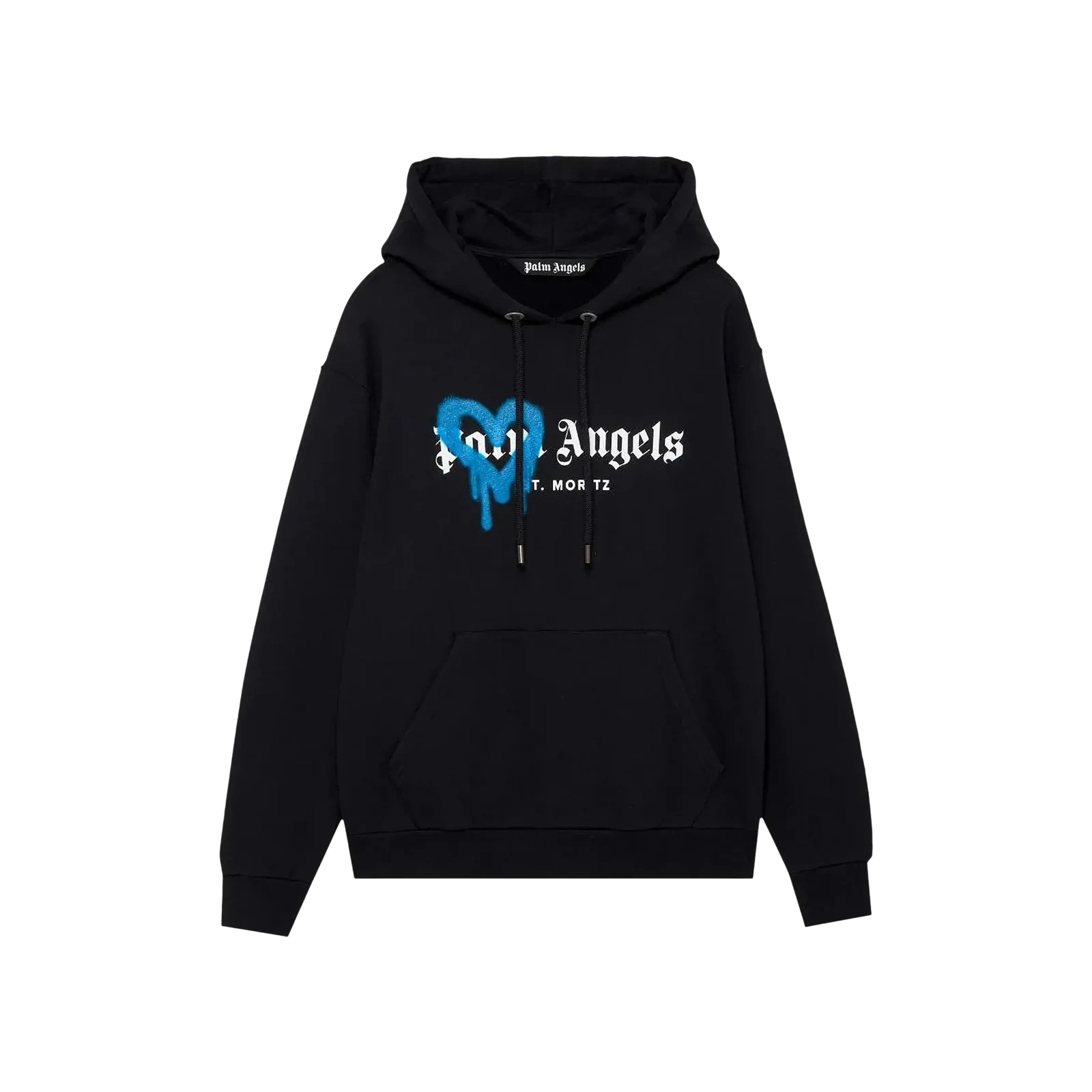ST. MORITZ HEART SPRAYED HOODIE « BLACK »