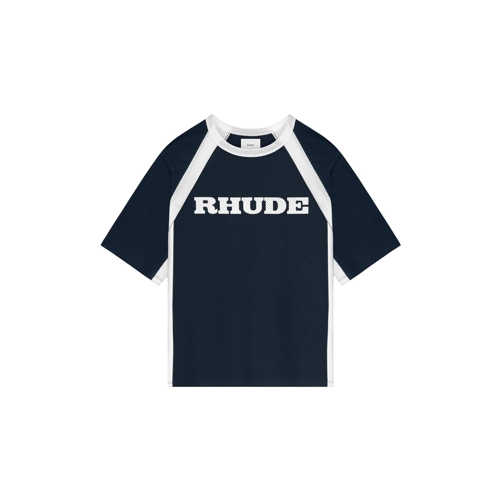 MESH TEE « NAVY/STARK WHITE »