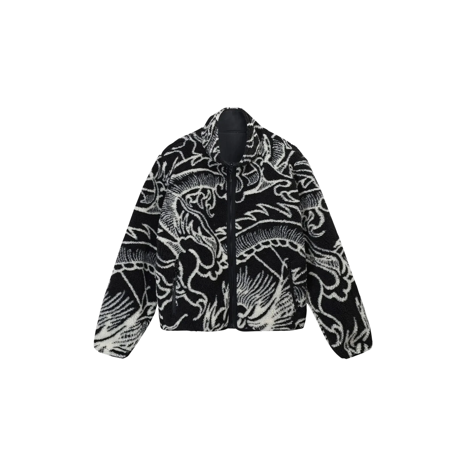 STUSSY DRAGON SHERPA JACKET « BLACK »