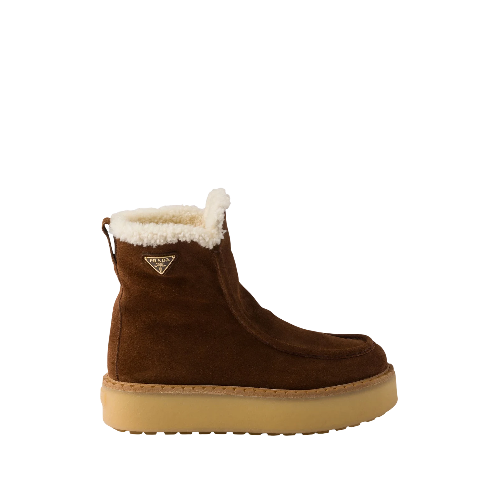 SUEDE AND SHEARLING BOOTIES