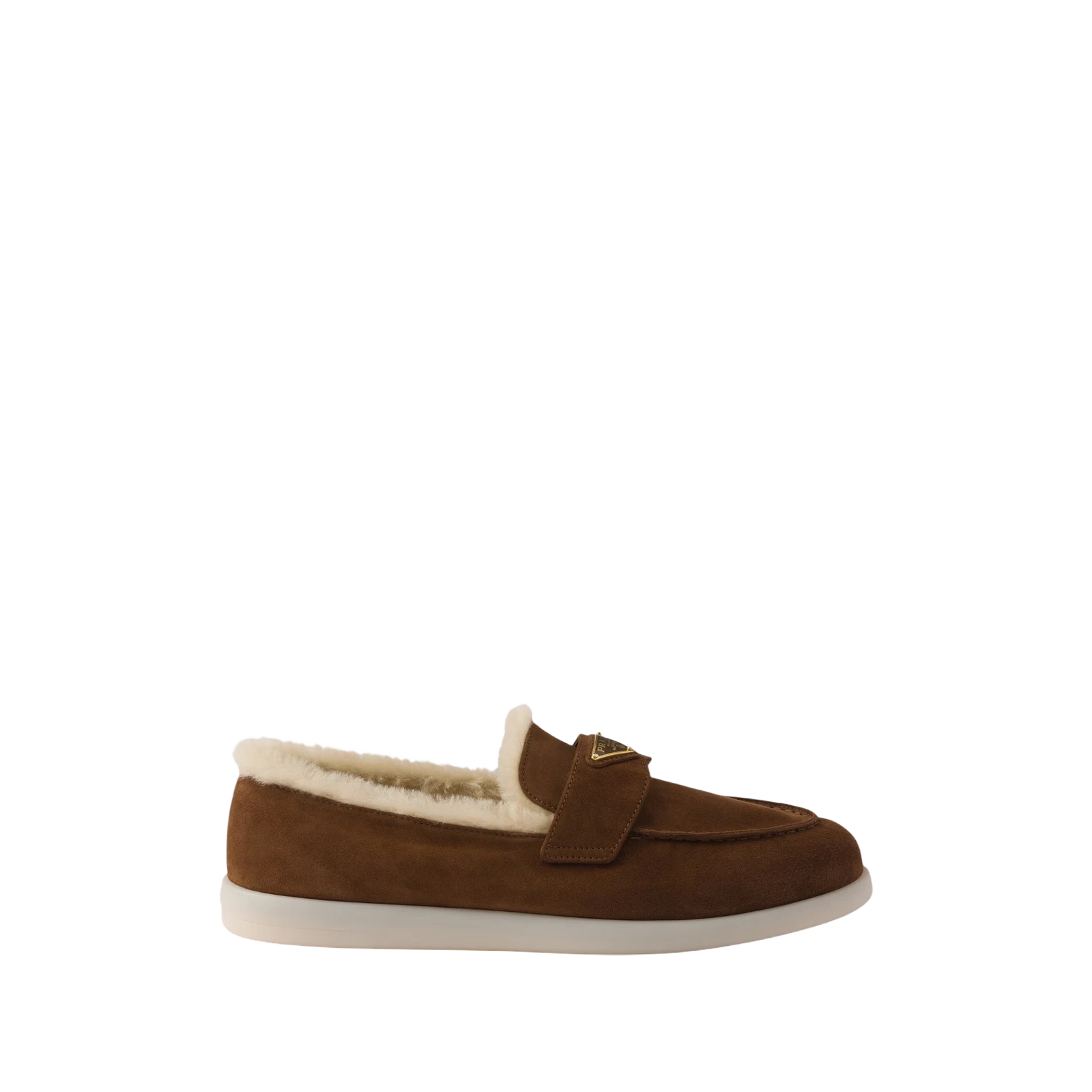 SUEDE AND SHEARLING LOAFERS