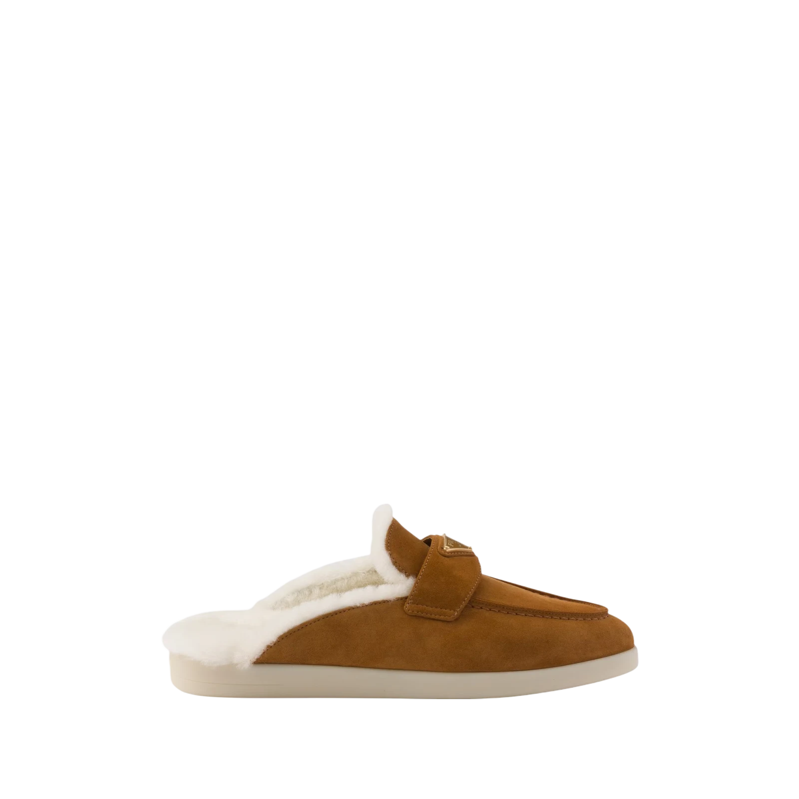 SUEDE AND SHEARLING SLIPPERS