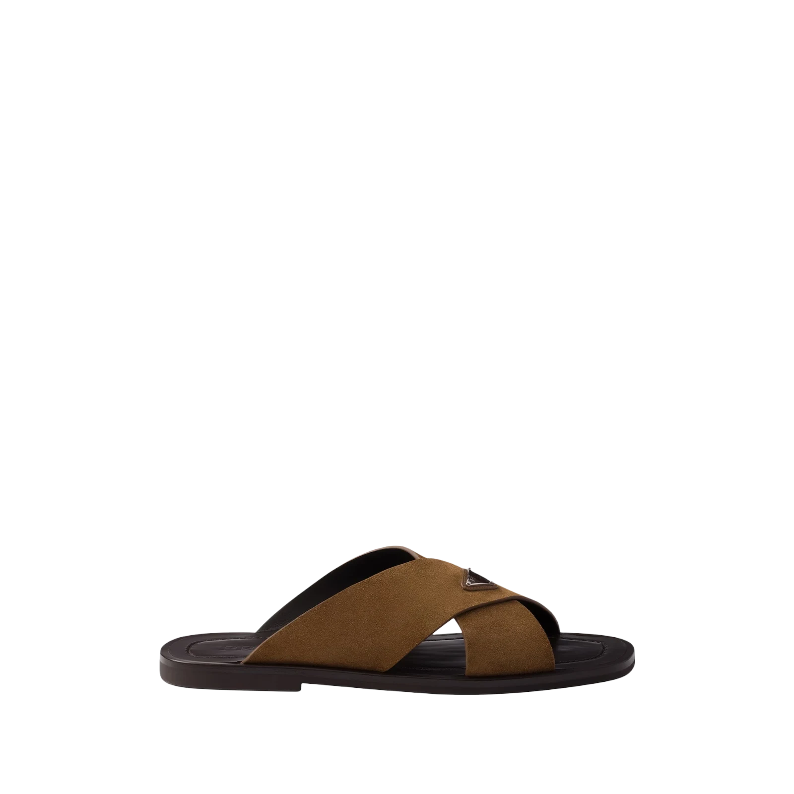 SUEDE CRISSCROSS SLIDES