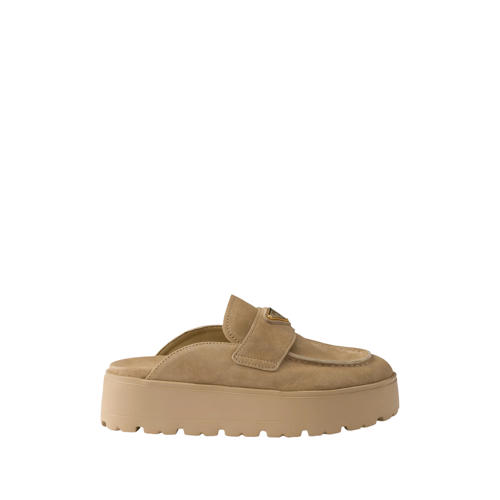 SUEDE FLATFORM MULES