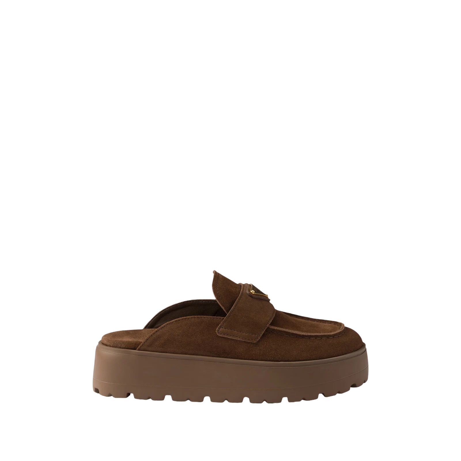SUEDE FLATFORM MULES