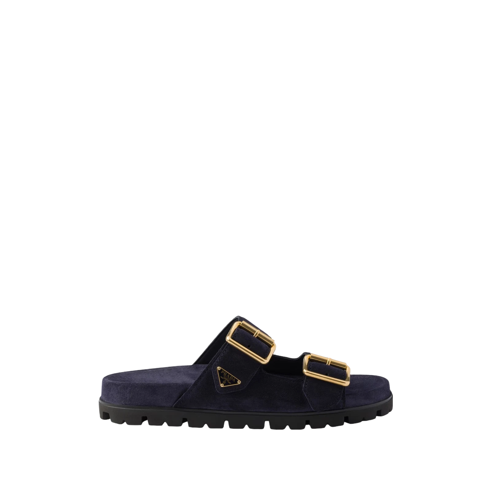 SUEDE STRAP SLIDES