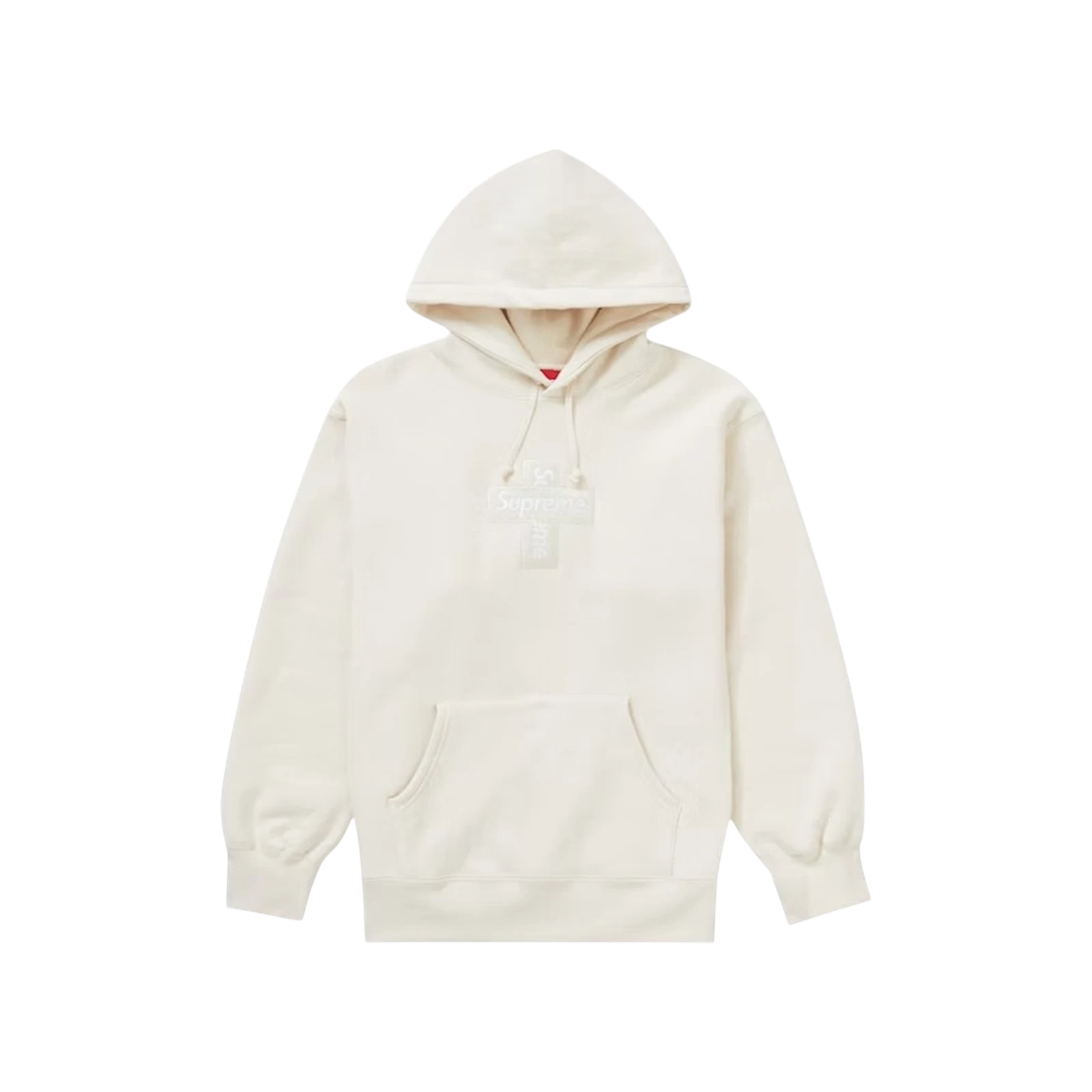 SUPREME CROSS BOX LOGO HOODED « NATURAL »