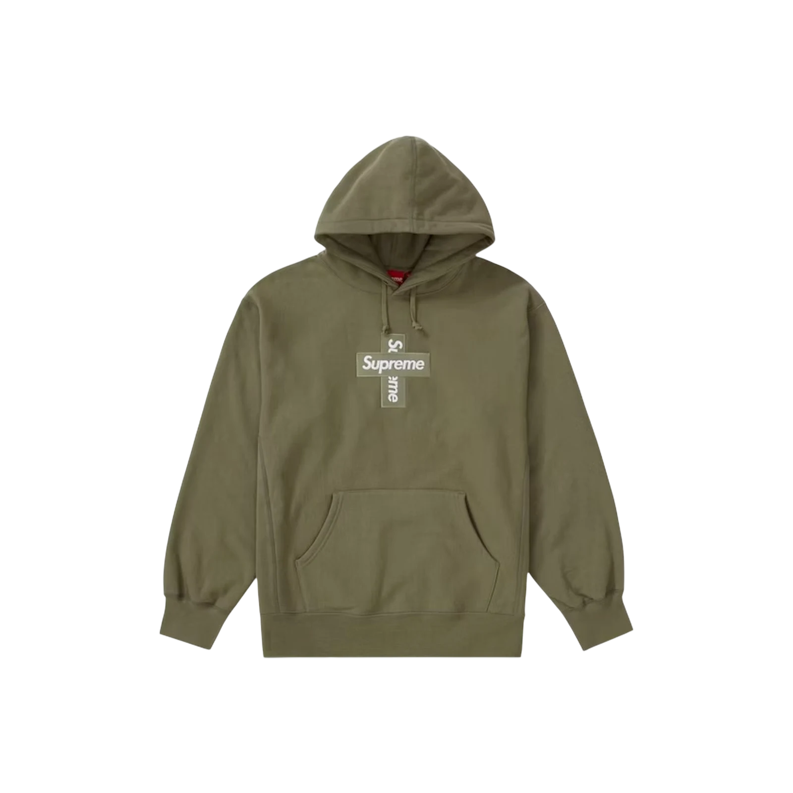 SUPREME CROSS BOX LOGO HOODED « OLIVE »