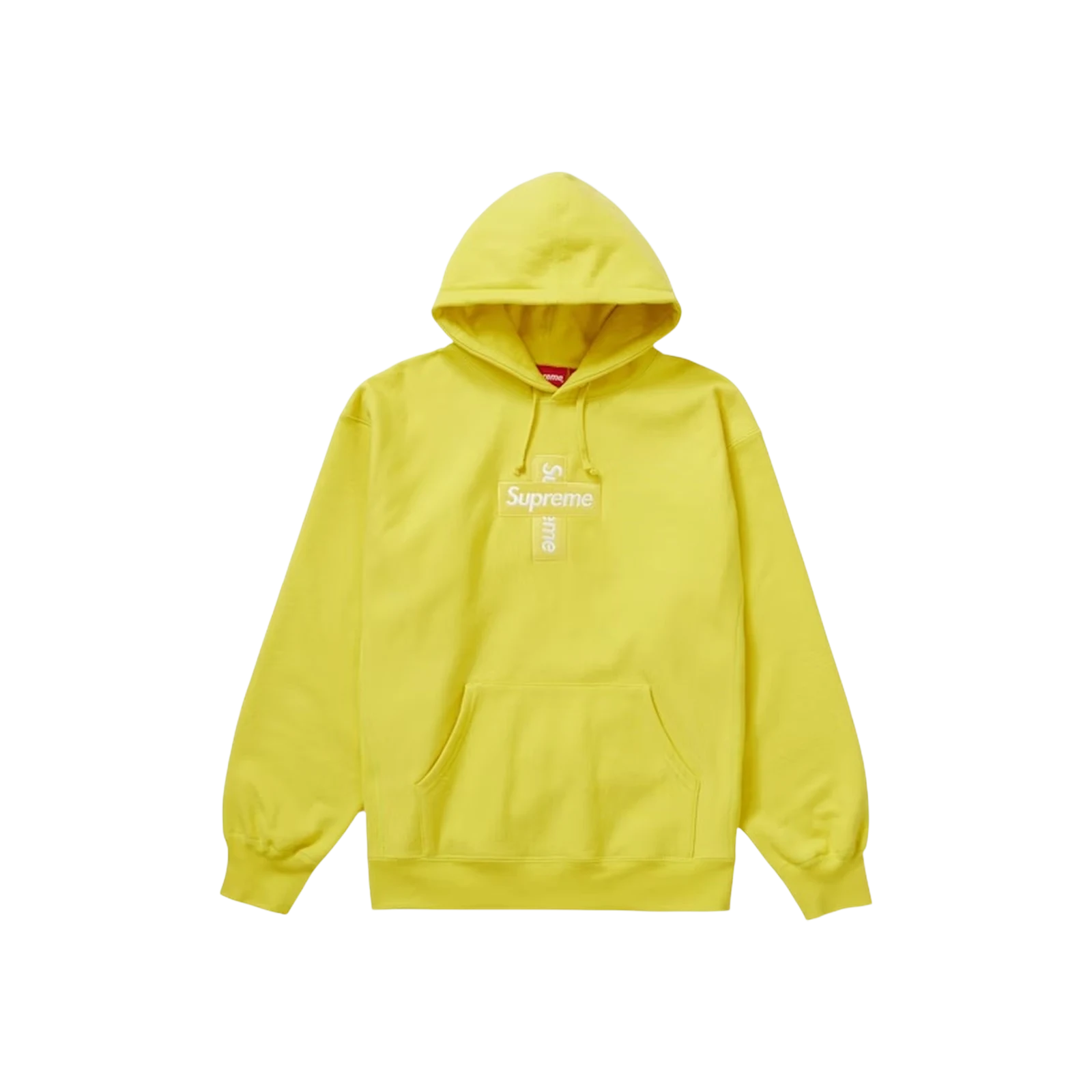 SUPREME CROSS BOX LOGO HOODED « YELLOW »