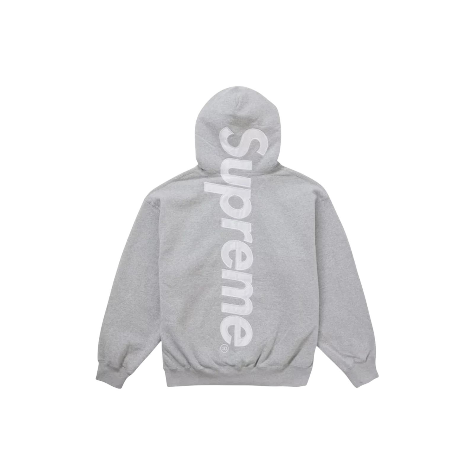 SUPREME SATIN APPLIQUE HOODED « GREY »
