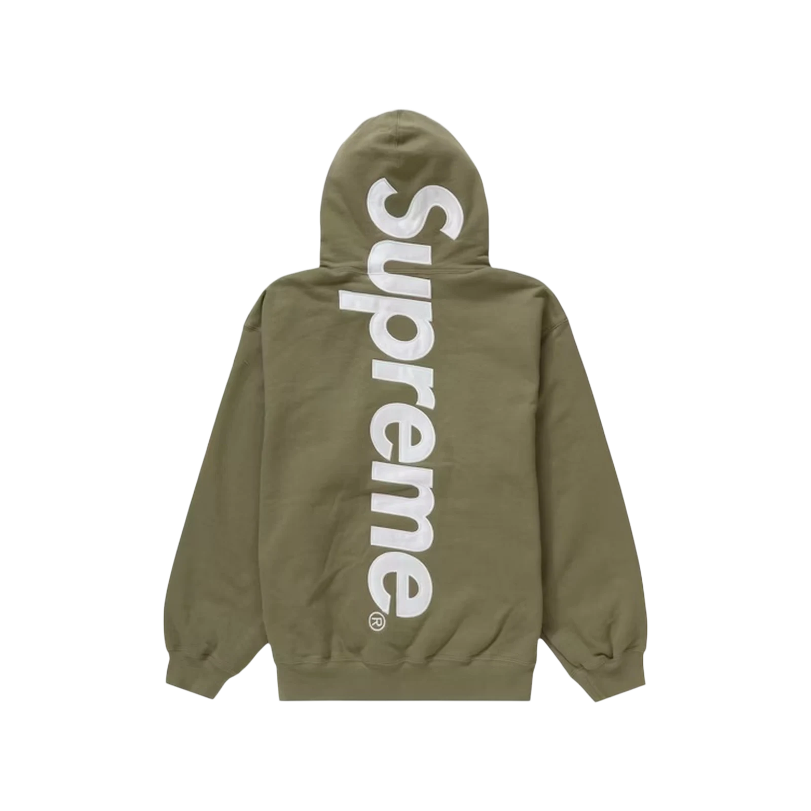 SUPREME SATIN APPLIQUE HOODED « OLIVE »