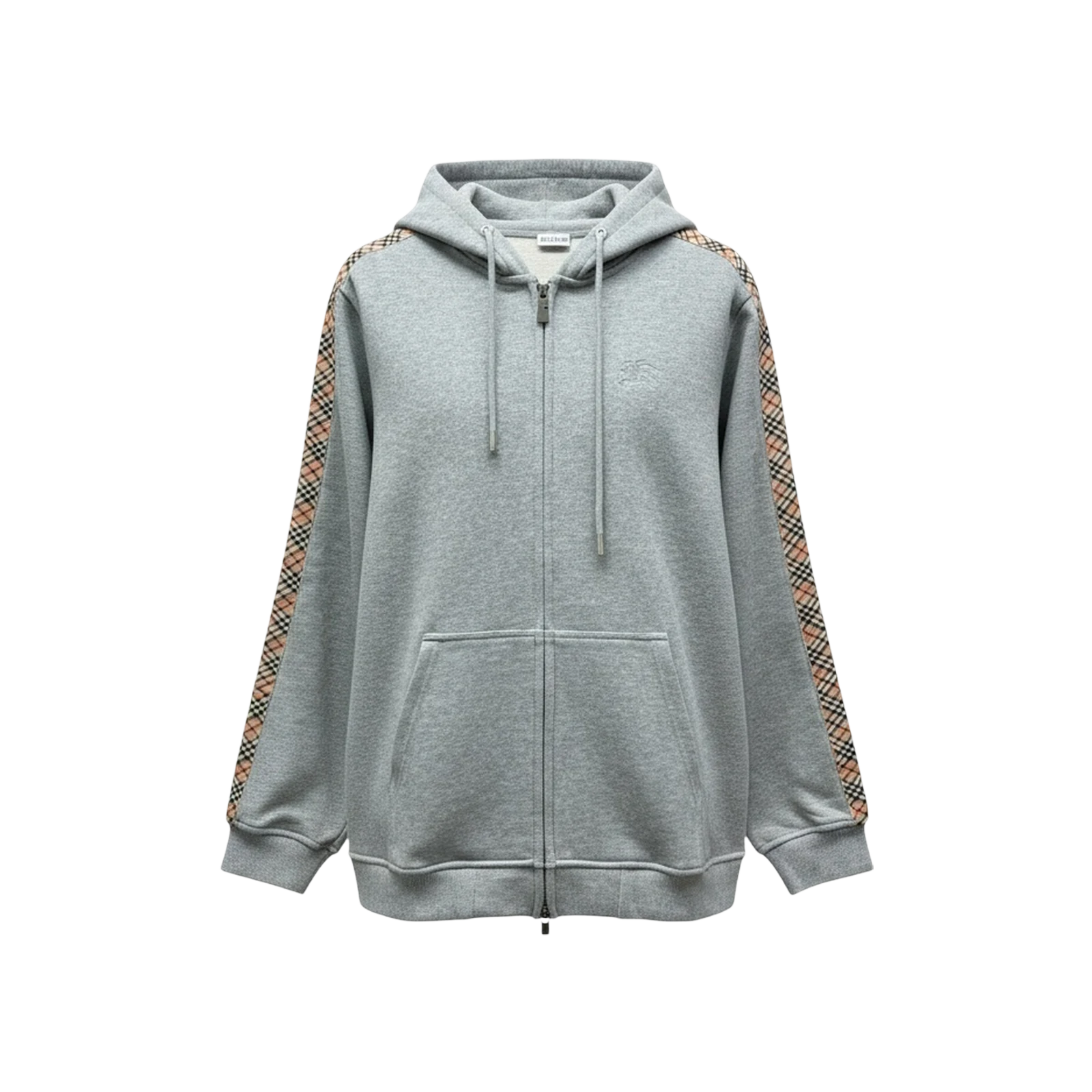 SWEATSHIRT ZIP EN CHECK