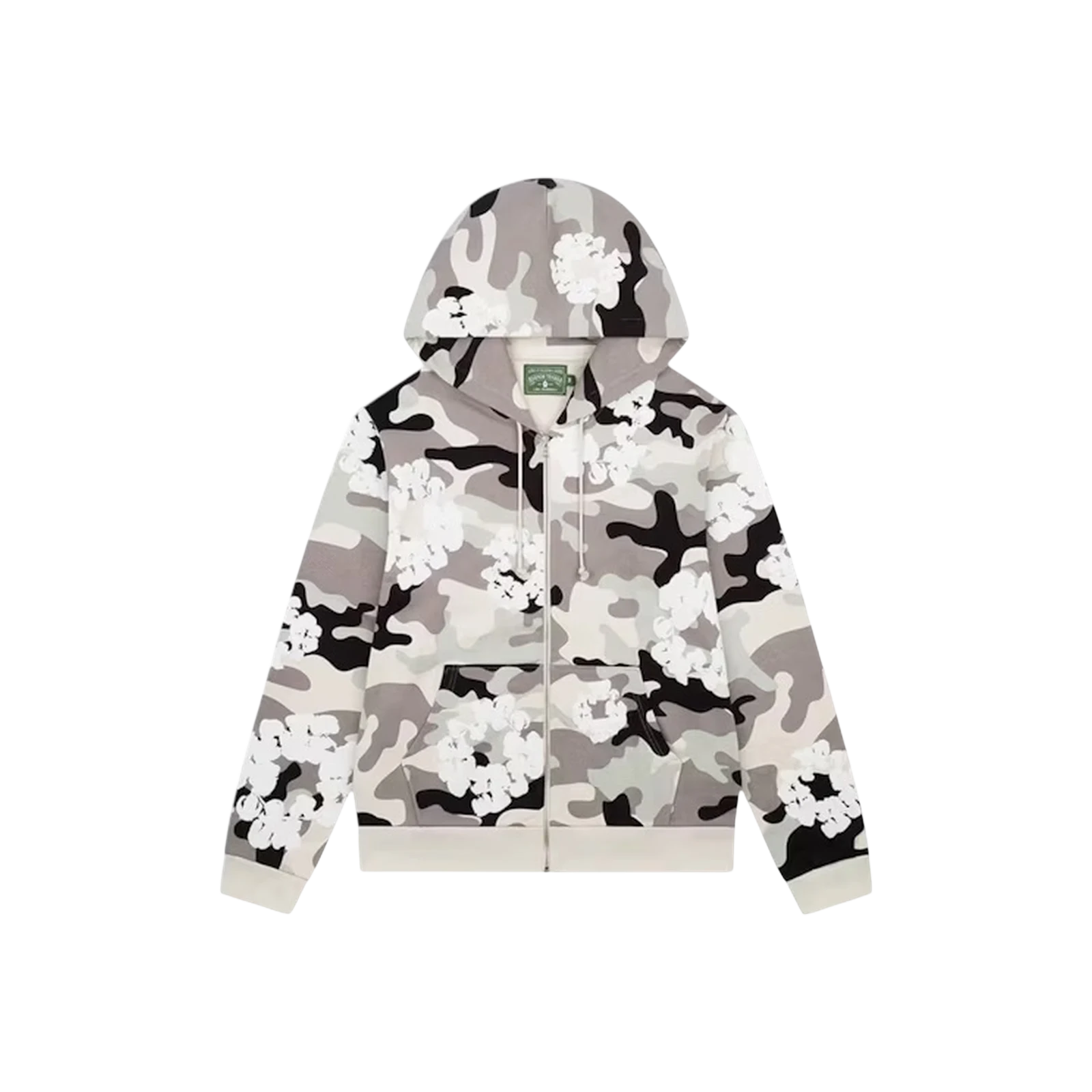 THE COTTON WREATH ZIP SWEATSHIRT « WHITE CAMO »