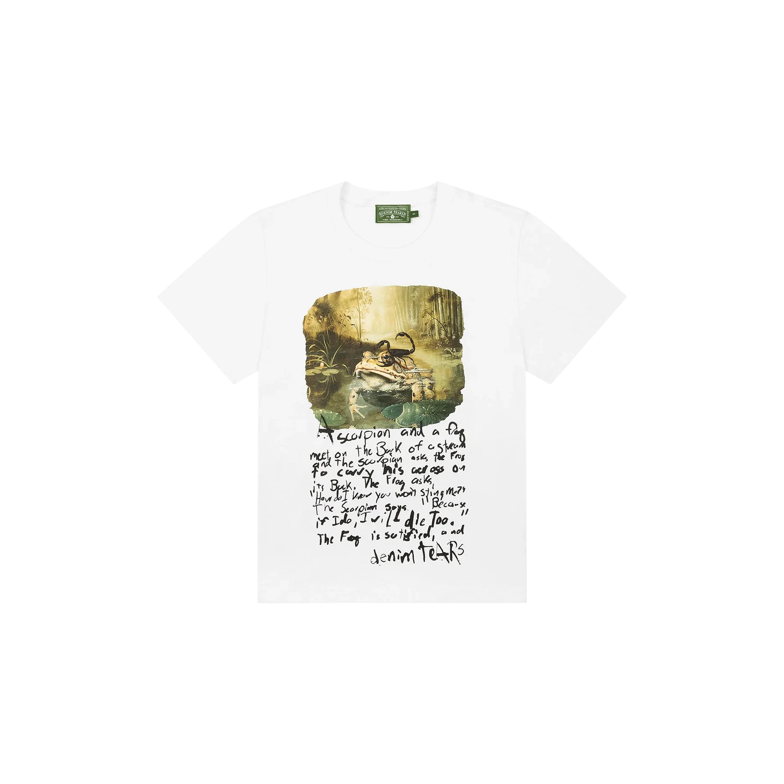 THE FROG AND SCORPION FABLE TEE « WHITE »
