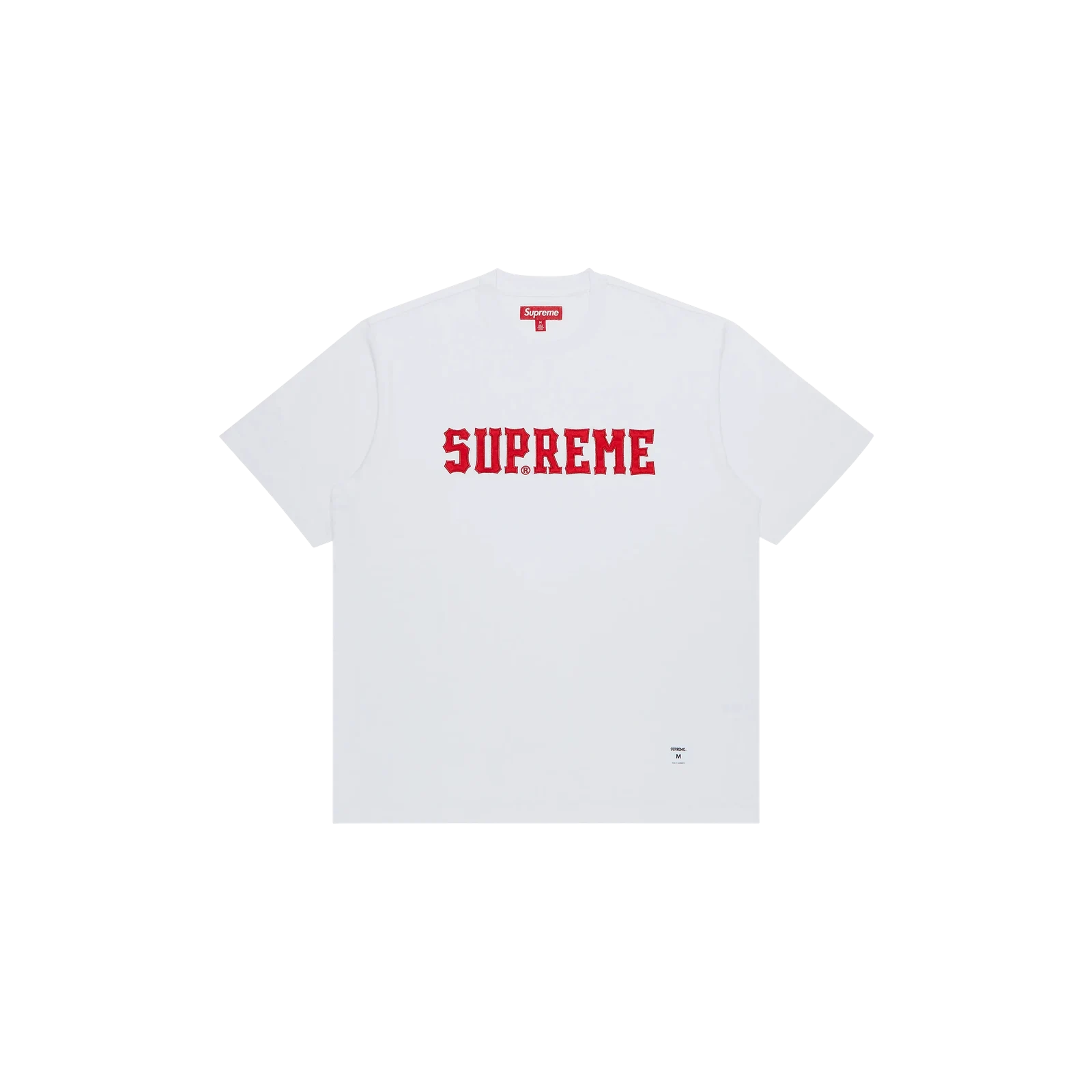 TWILL APPLIQUÉ SHORT-SLEEVE TOP « WHITE »