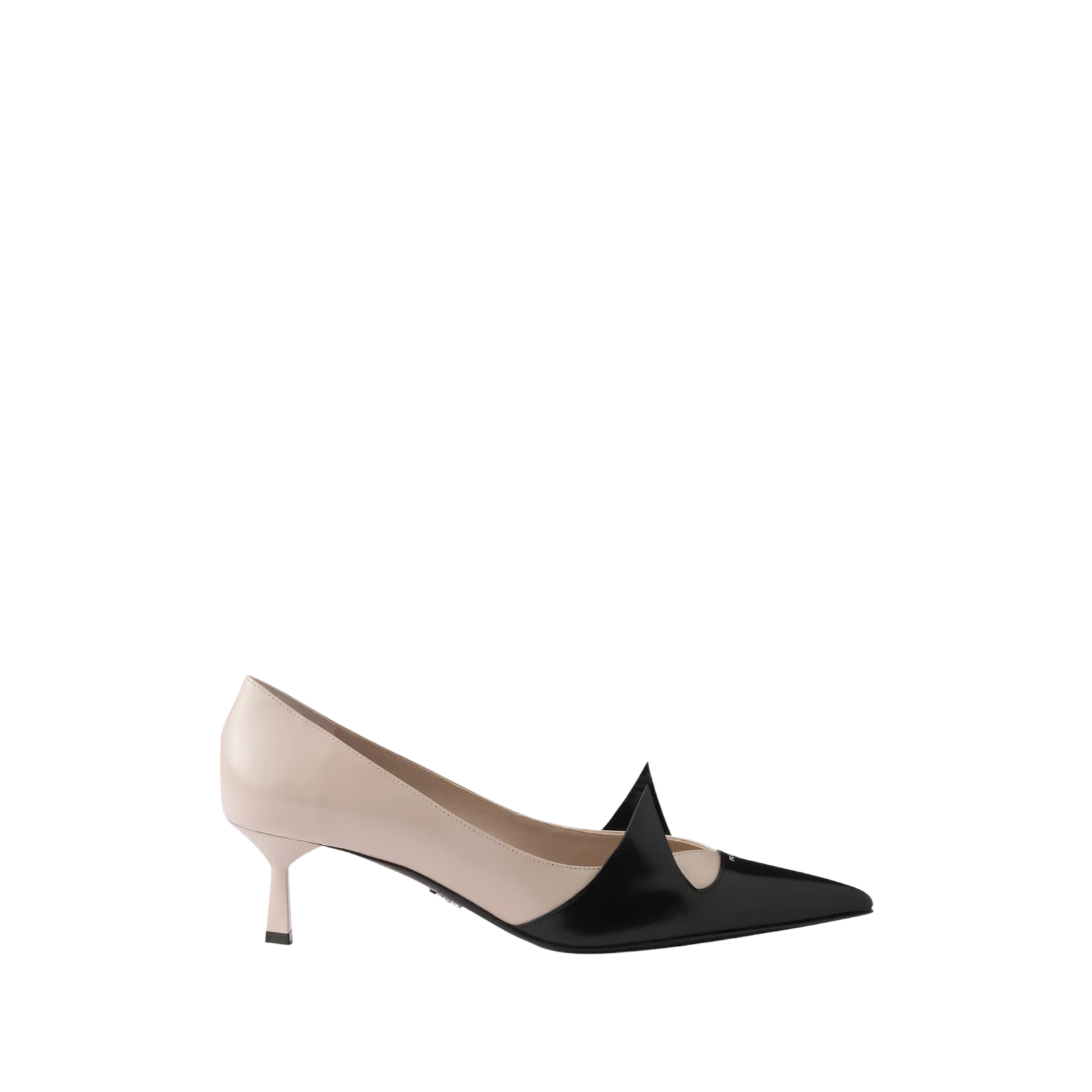 TWO-TONE BRUSHED LEATHER PUMPS 55MM