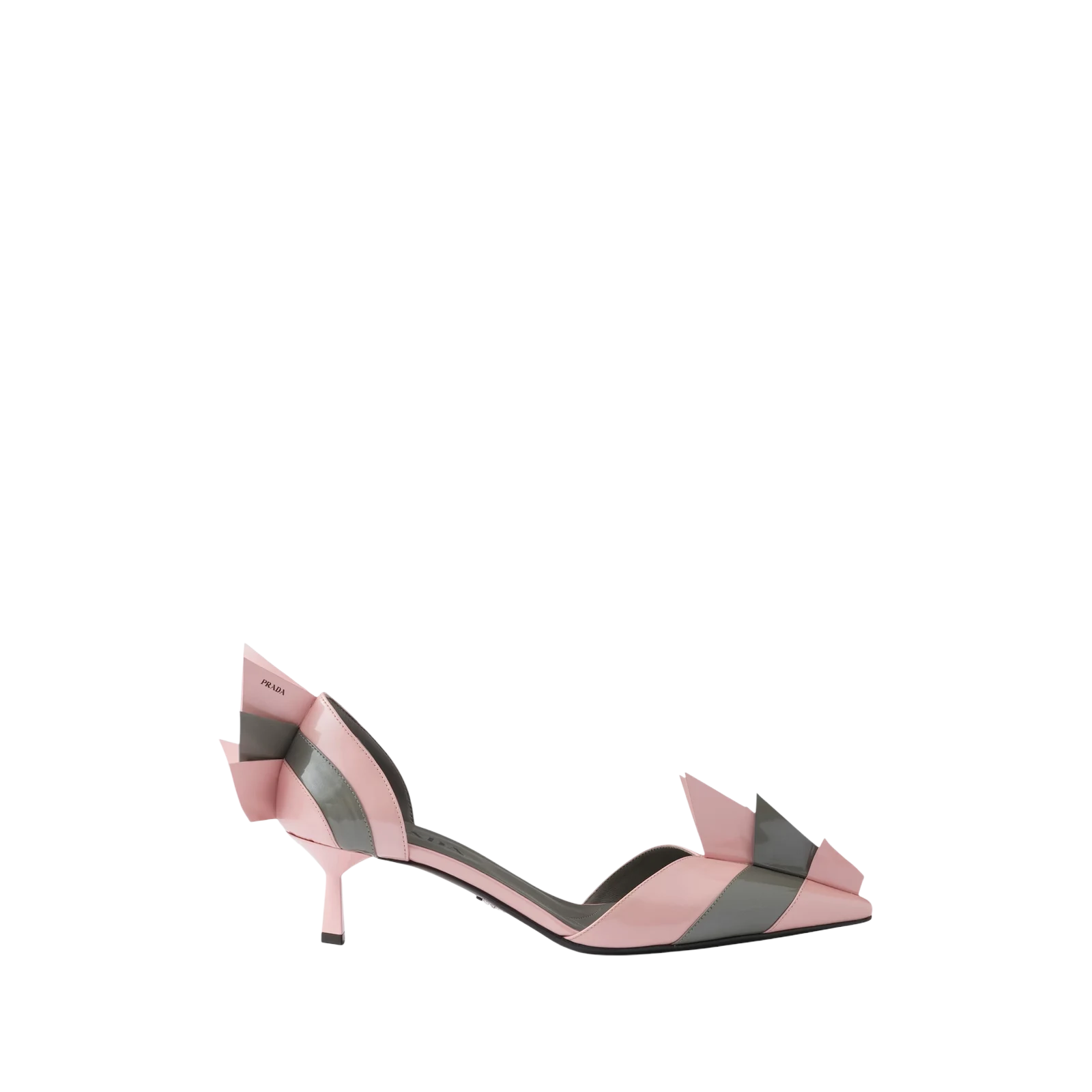 TWO-TONE PATENT LEATHER D’ORSAY PUMPS 85MM