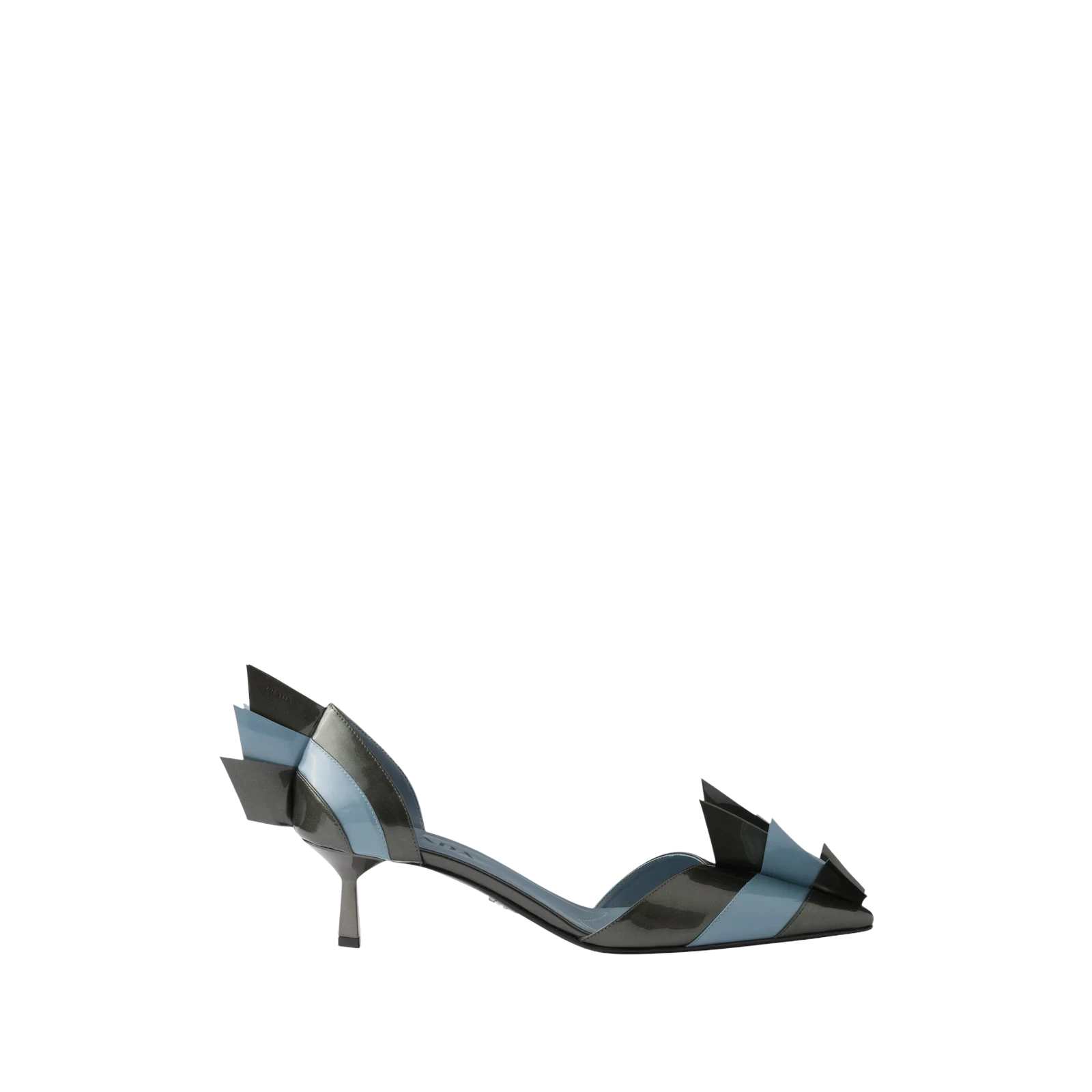 TWO-TONE PATENT LEATHER D’ORSAY PUMPS 85MM